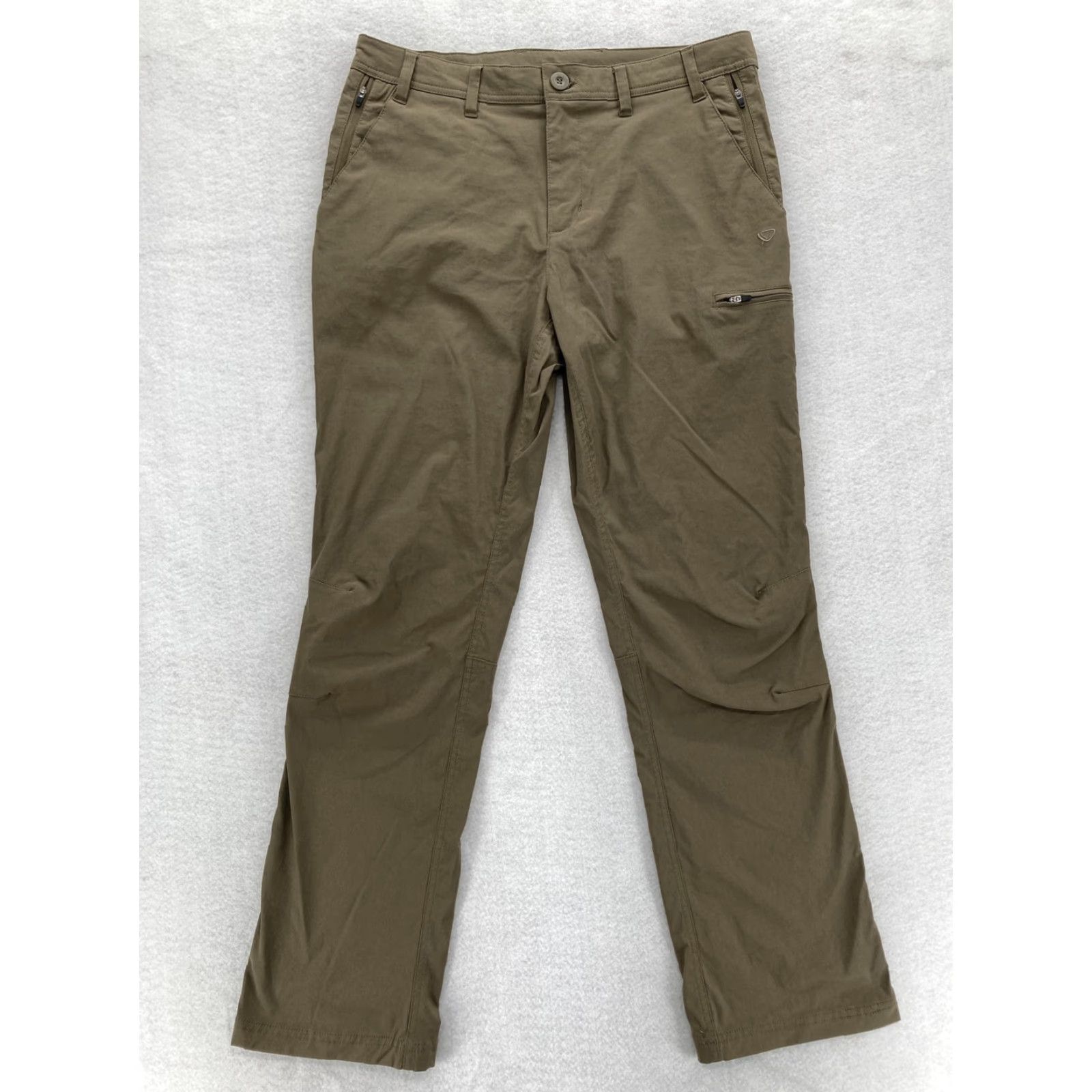 Thrasher Brasher Mens 34x31 Olive Green Stretch Walking Trousers Hiking Outdoor Pants Regular Khakis Pockets Zip Pocket Stretch Size US 34 / EU 50 - 2 Thumbnail