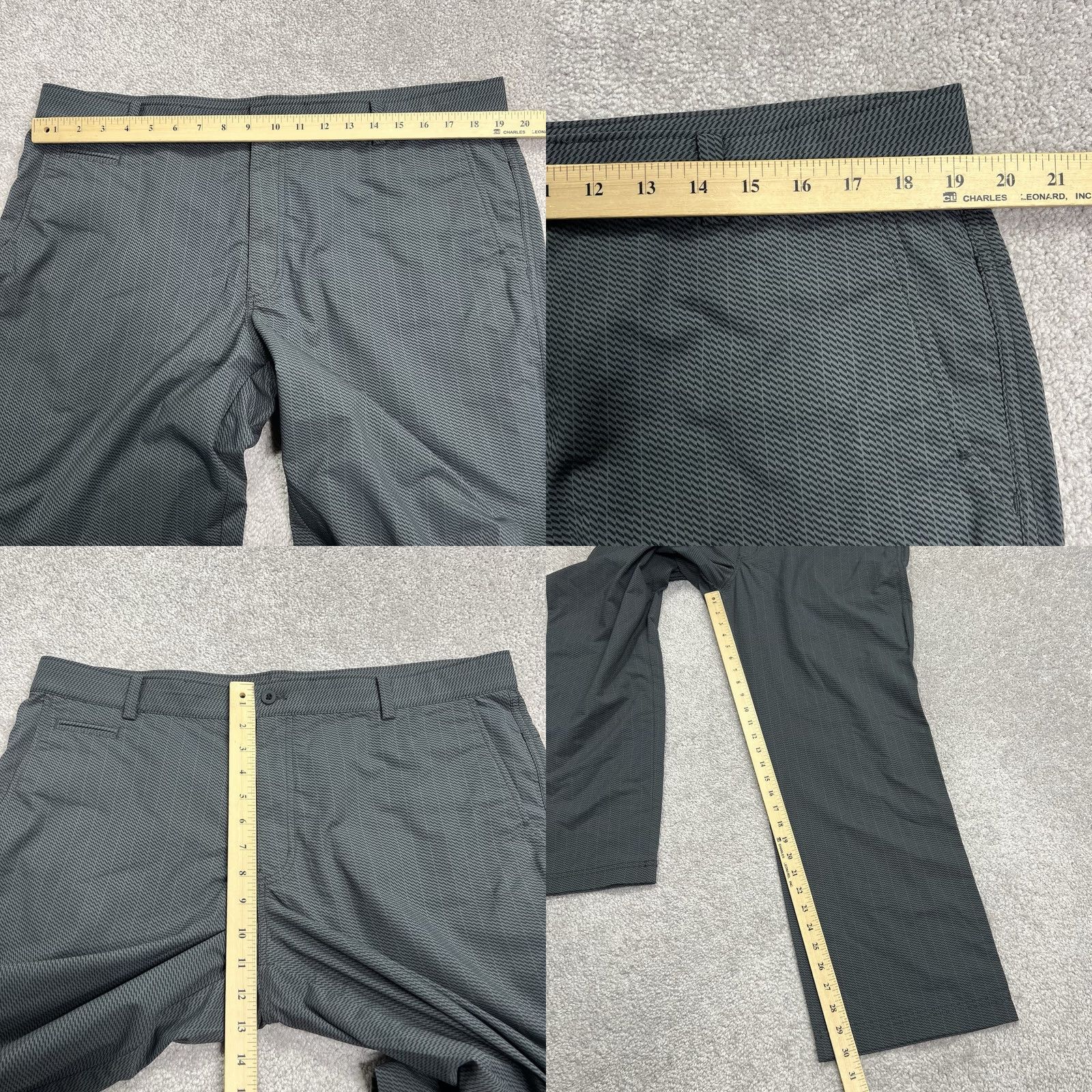 Nike Nike Golf Pants Mens 38x30 Dri-Fit Tour Performance Stretch Chino Gray Geometric Stripes Size US 38 / EU 54 - 9 Thumbnail