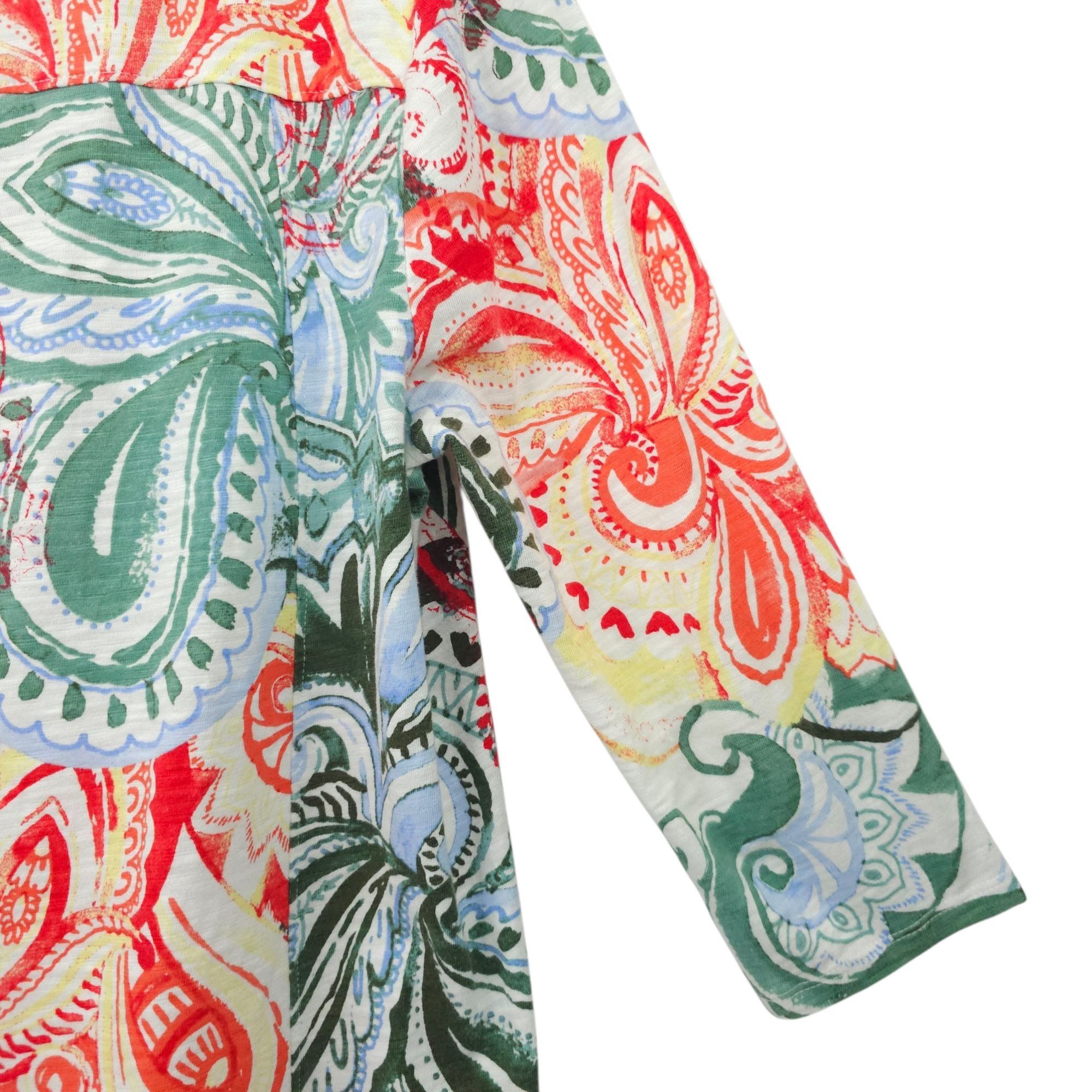 Chicos Chicos Floral Print Paisley Boho Top Womens 1 US M 3/4 Sleev Size M / US 6-8 / IT 42-44 - 11 Thumbnail