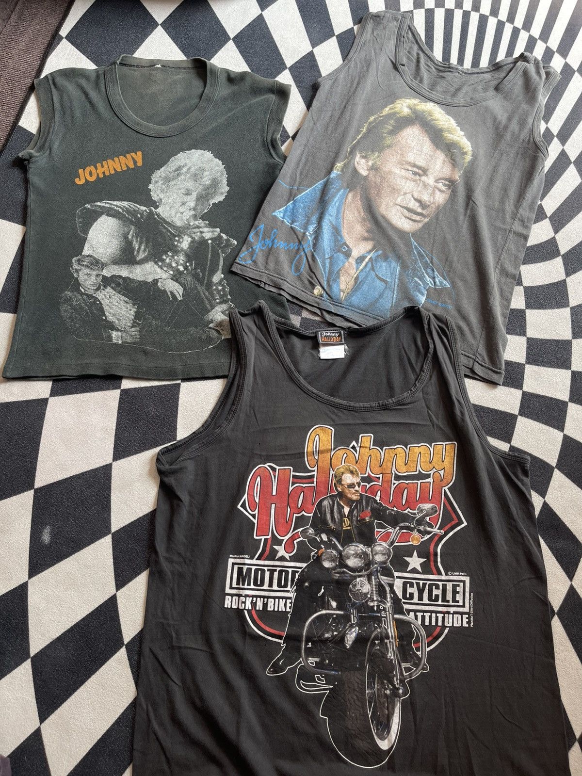 Band Tees VTG Johnny Hallyday Tank Tops Bundle - 80s/90s (Set of 3) Size US M / EU 48-50 / 2 - 1 Thumbnail