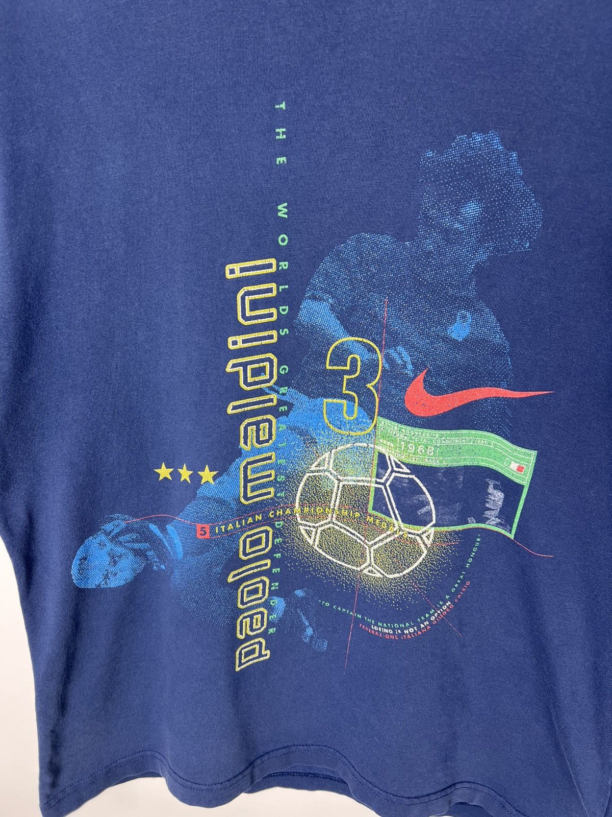 Nike vintage streetwear soccer 90s nike paolo maldini tee Size US M / EU 48-50 / 2 - 2 Thumbnail