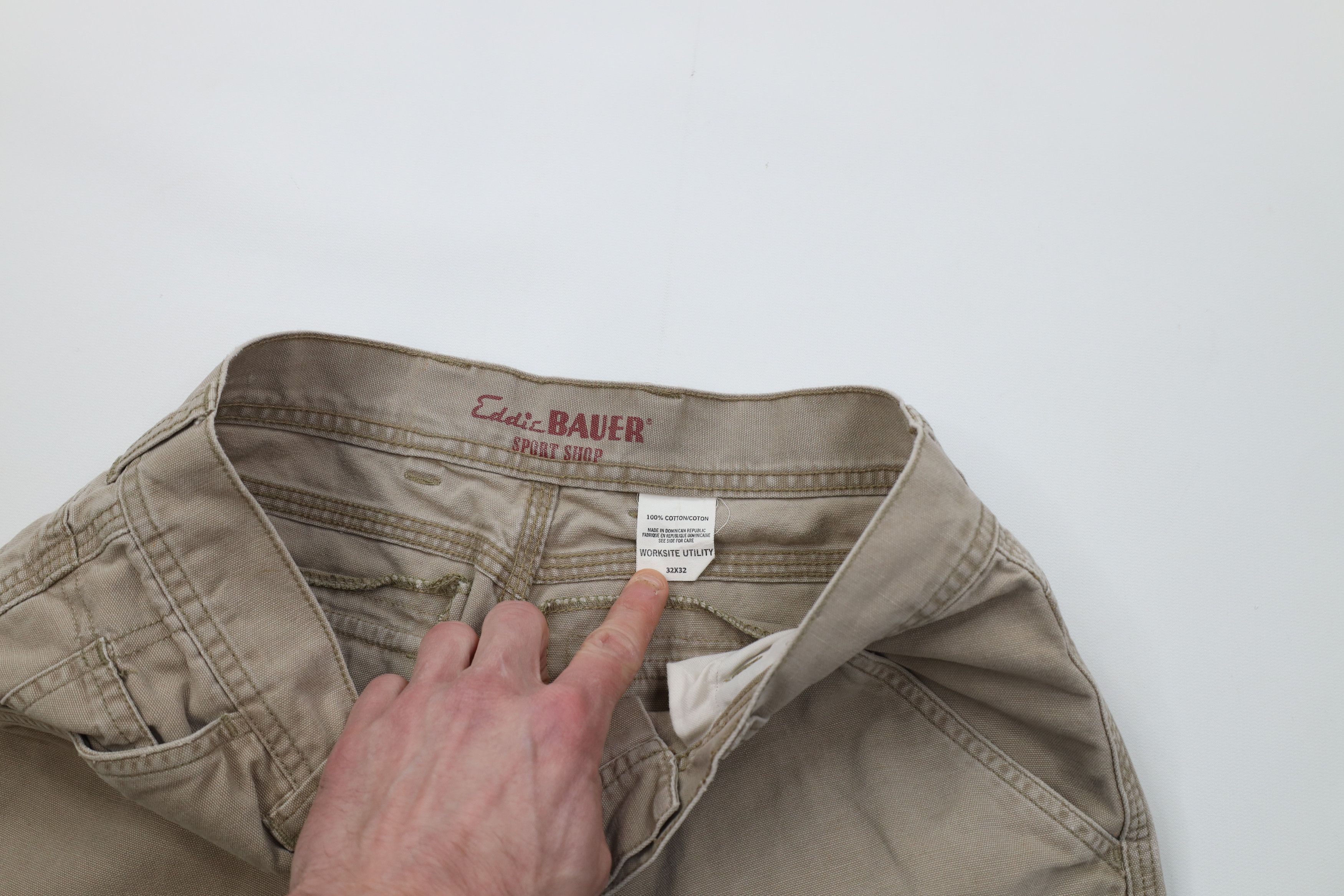 Eddie Bauer Vintage Y2K Eddie Bauer Knee Wide Leg Pants Canvas Beige Size US 32 / EU 48 - 10 Thumbnail