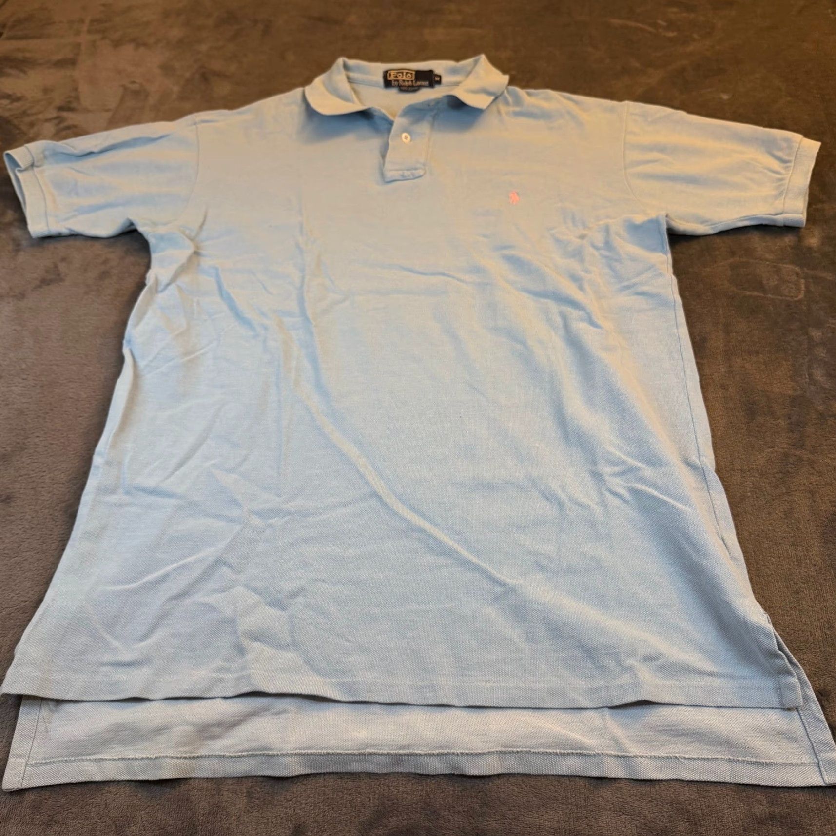 Polo Ralph Lauren Polo Ralph Lauren Light Blue Classic Fit Short Sleeve Polo Shirt Mens Medium Size US M / EU 48-50 / 2 - 2 Thumbnail