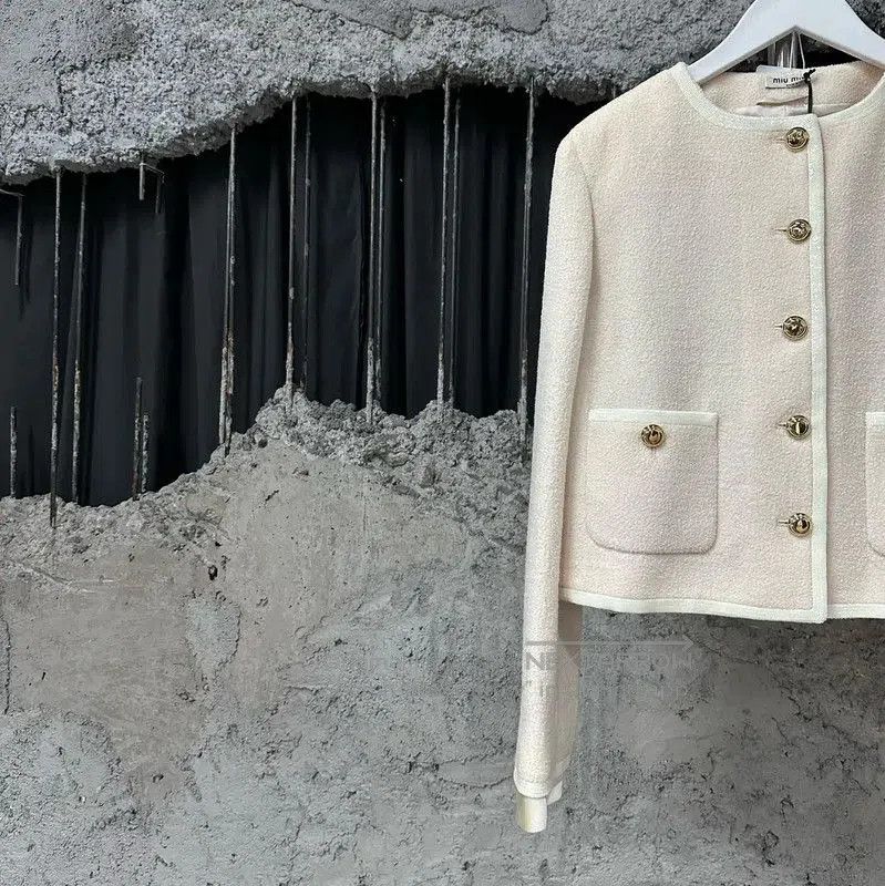 Miu Miu Miu Miu Spring Autumn Beige Women's Jacket . Size XXS / US 00 / IT 34 - 3 Thumbnail