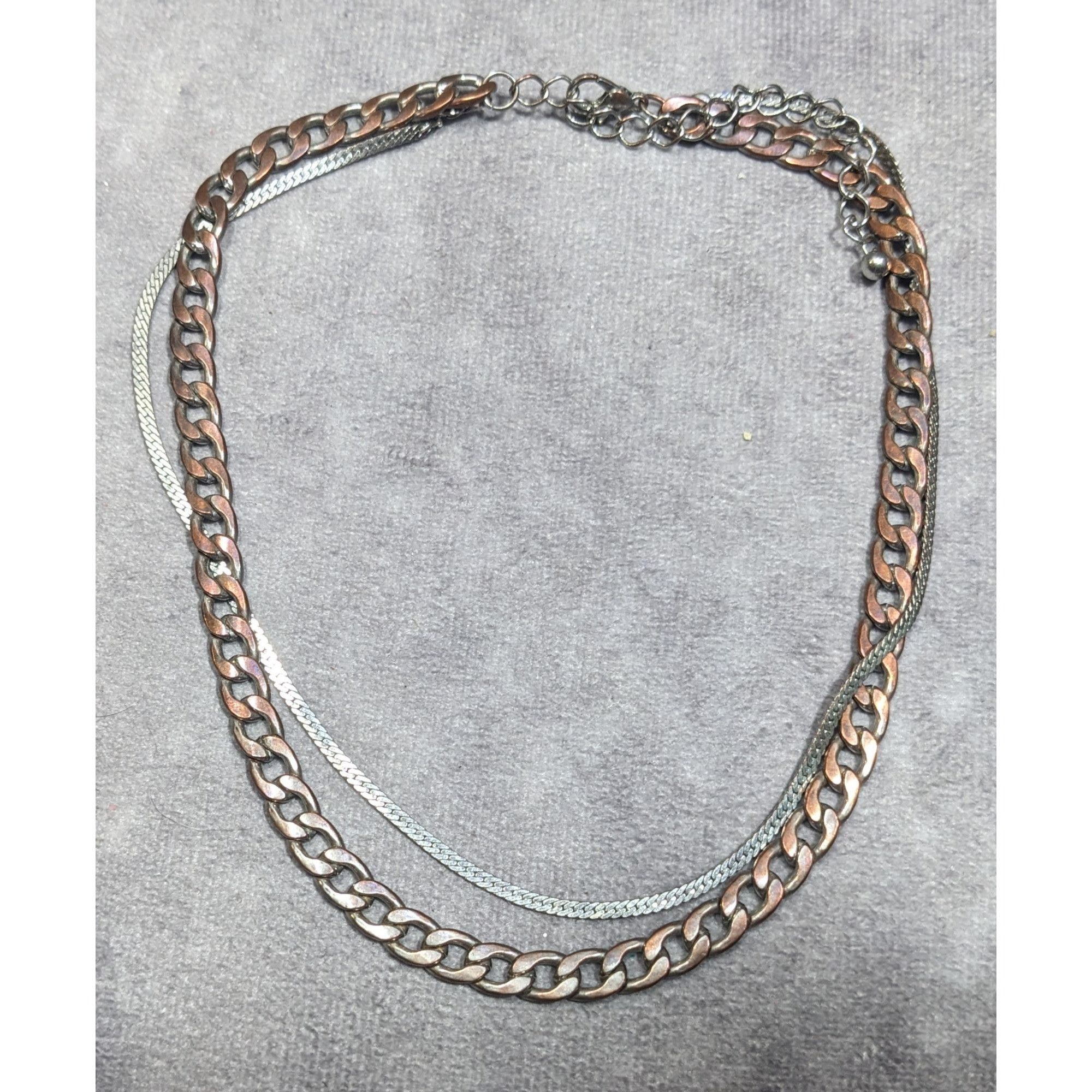 Other Silver And Copper Tone Multilayer Chain Necklace Size ONE SIZE - 6 Thumbnail
