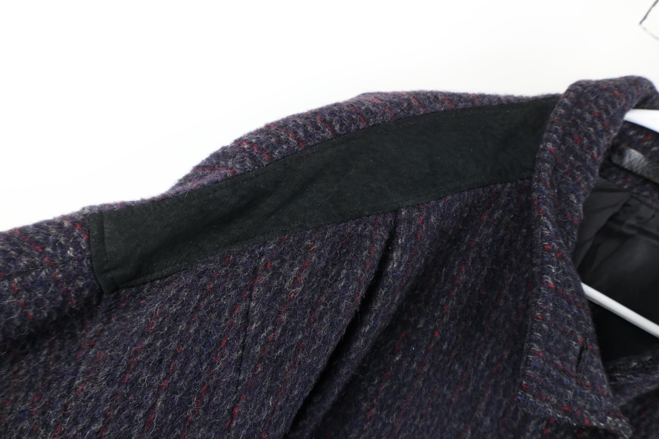 Vintage Vintage 80s 90s Streetwear Trim Wool Tweed Bomber Jacket USA Size L / US 10 / IT 46 - 6 Thumbnail