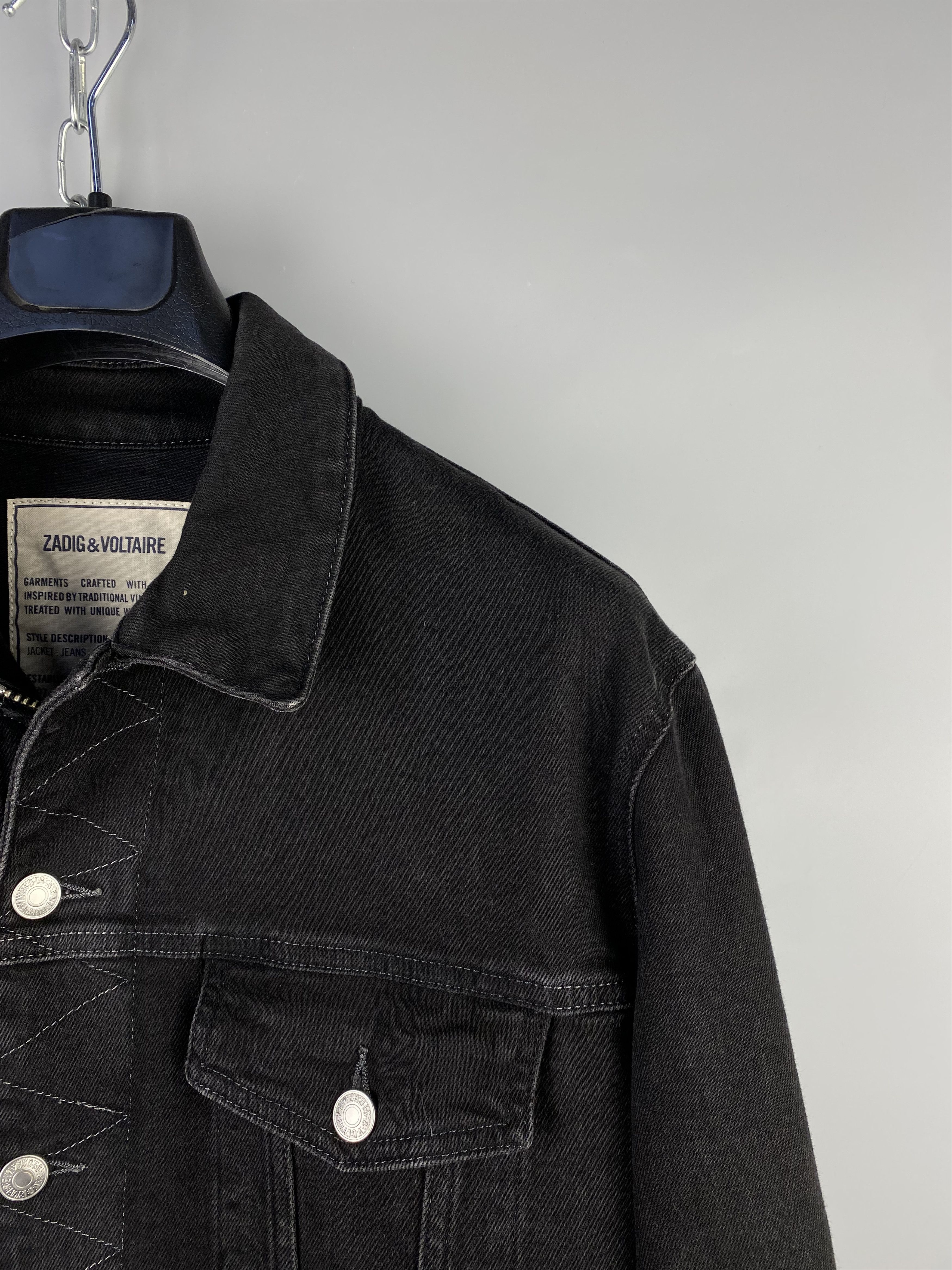 Zadig & Voltaire Zadig Voltaire Denim Washed Trucker Jacket Size US L / EU 52-54 / 3 - 6 Thumbnail