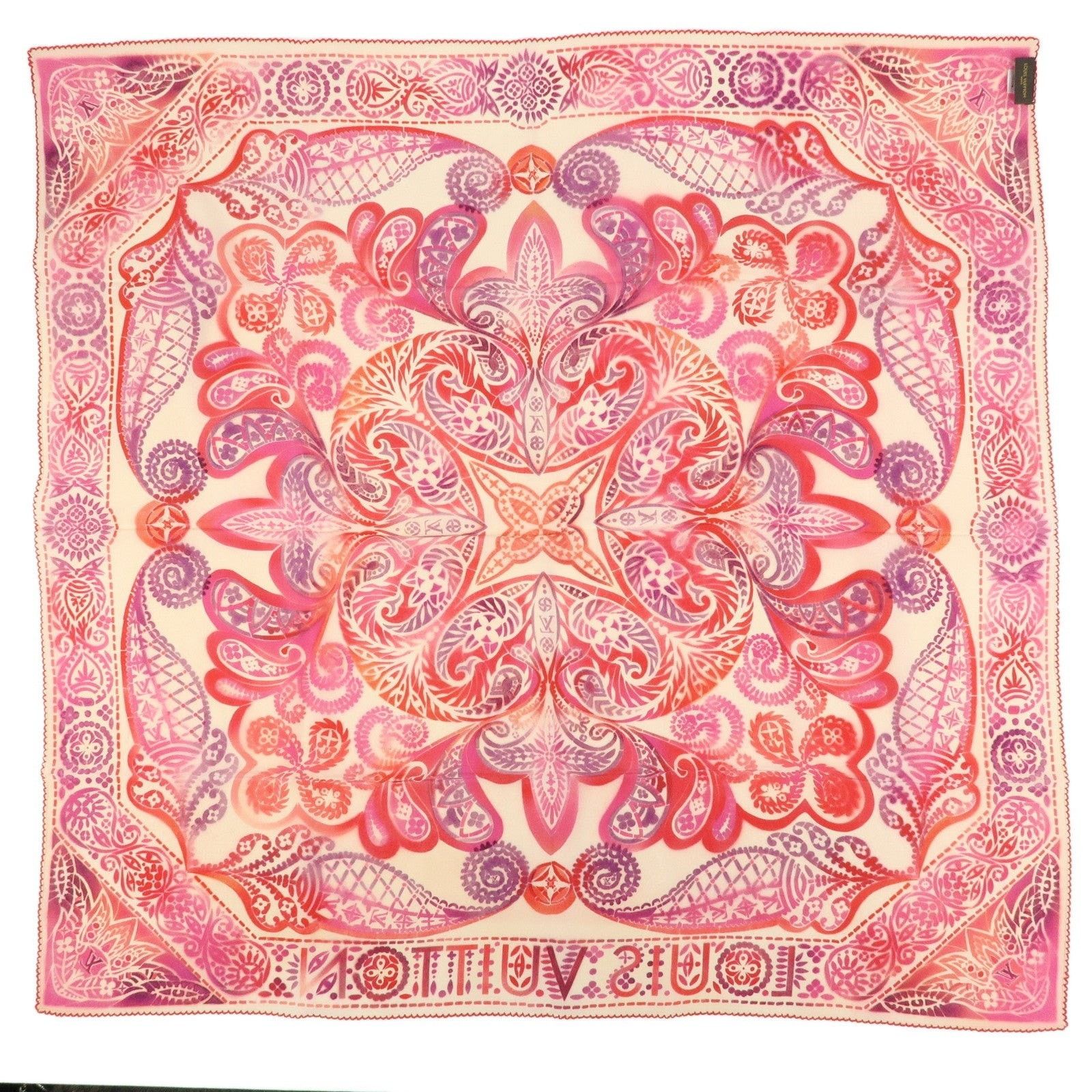 Louis Vuitton Louis Vuitton Silk Scarf Paisley Design Multicolor Size ONE SIZE - 2 Thumbnail