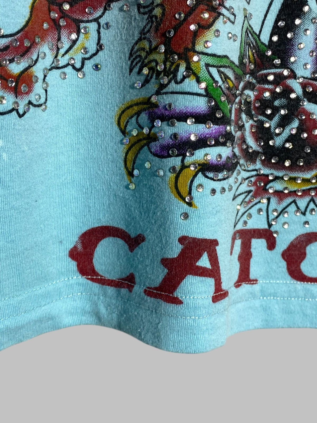 Ed Hardy 🔥 Y2K ED HARDY RHINESTONE TEE TATTOO STYLE ROCKSTAR VIBES Size US M / EU 48-50 / 2 - 6 Thumbnail