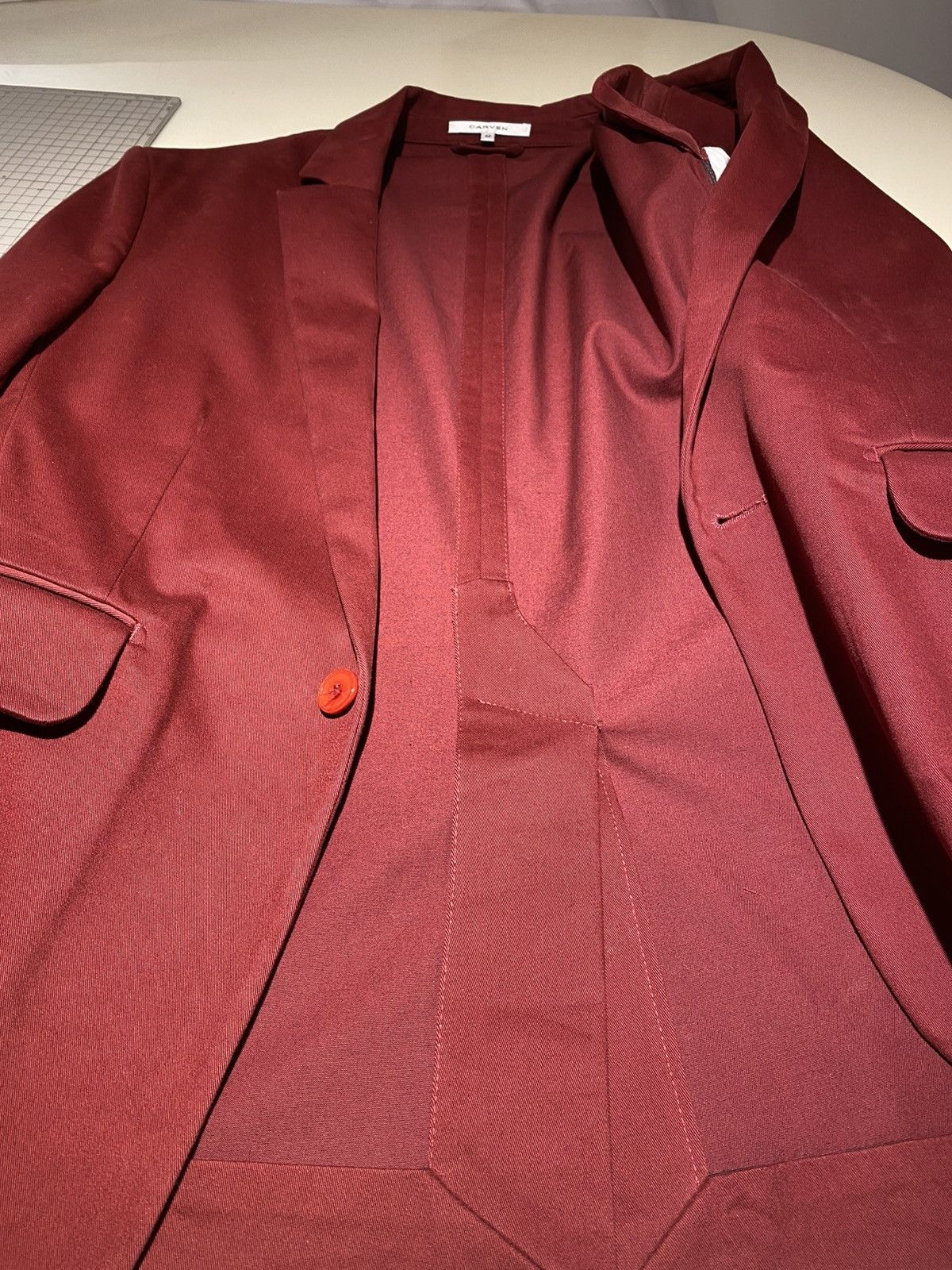 Carven Carven Paris Red/Burgundy Blazer Size 52 Size 52R - 5 Thumbnail