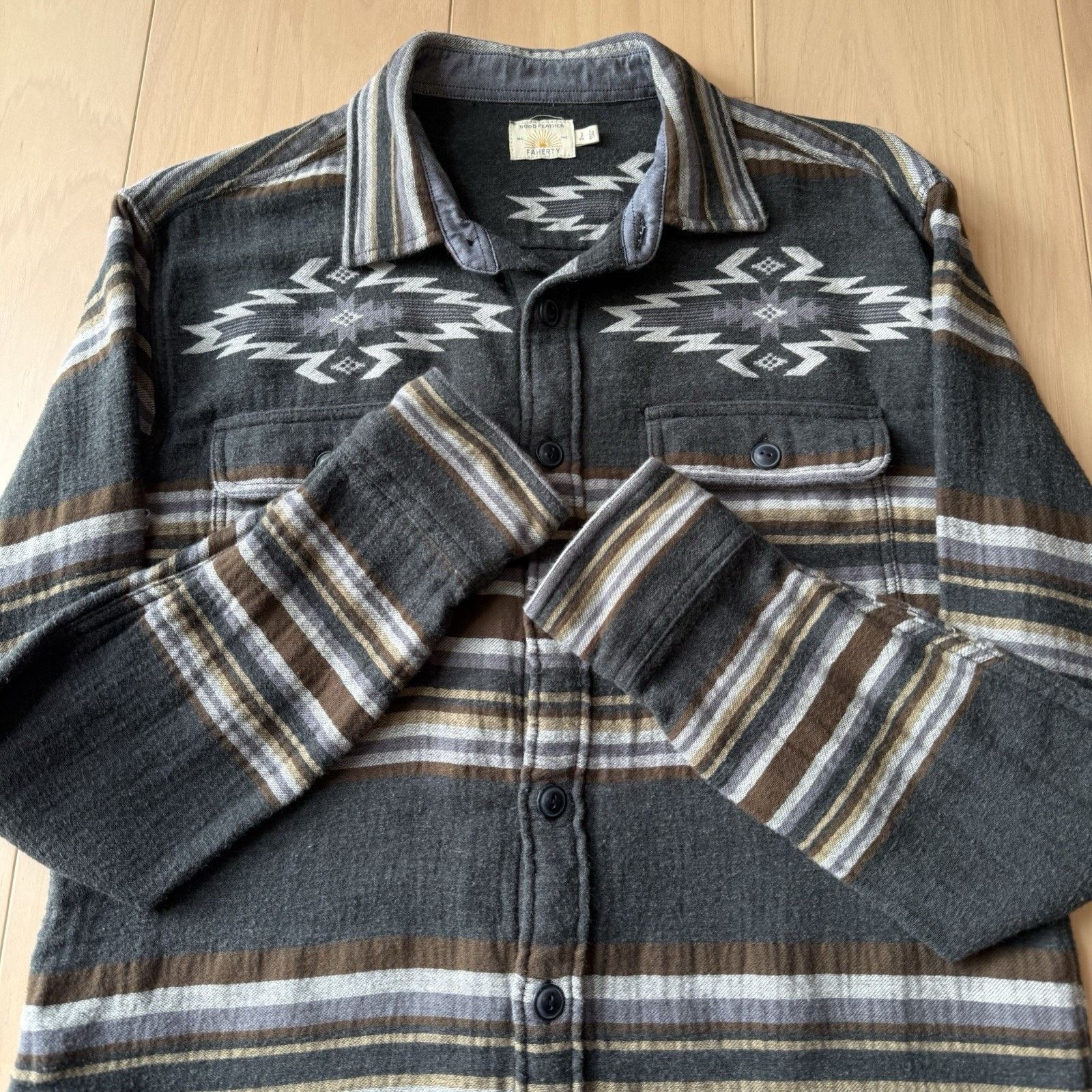 Faherty Faherty Doug Good Feather Canyon Shirt S Multicolor Argyle Size US S / EU 44-46 / 1 - 4 Thumbnail