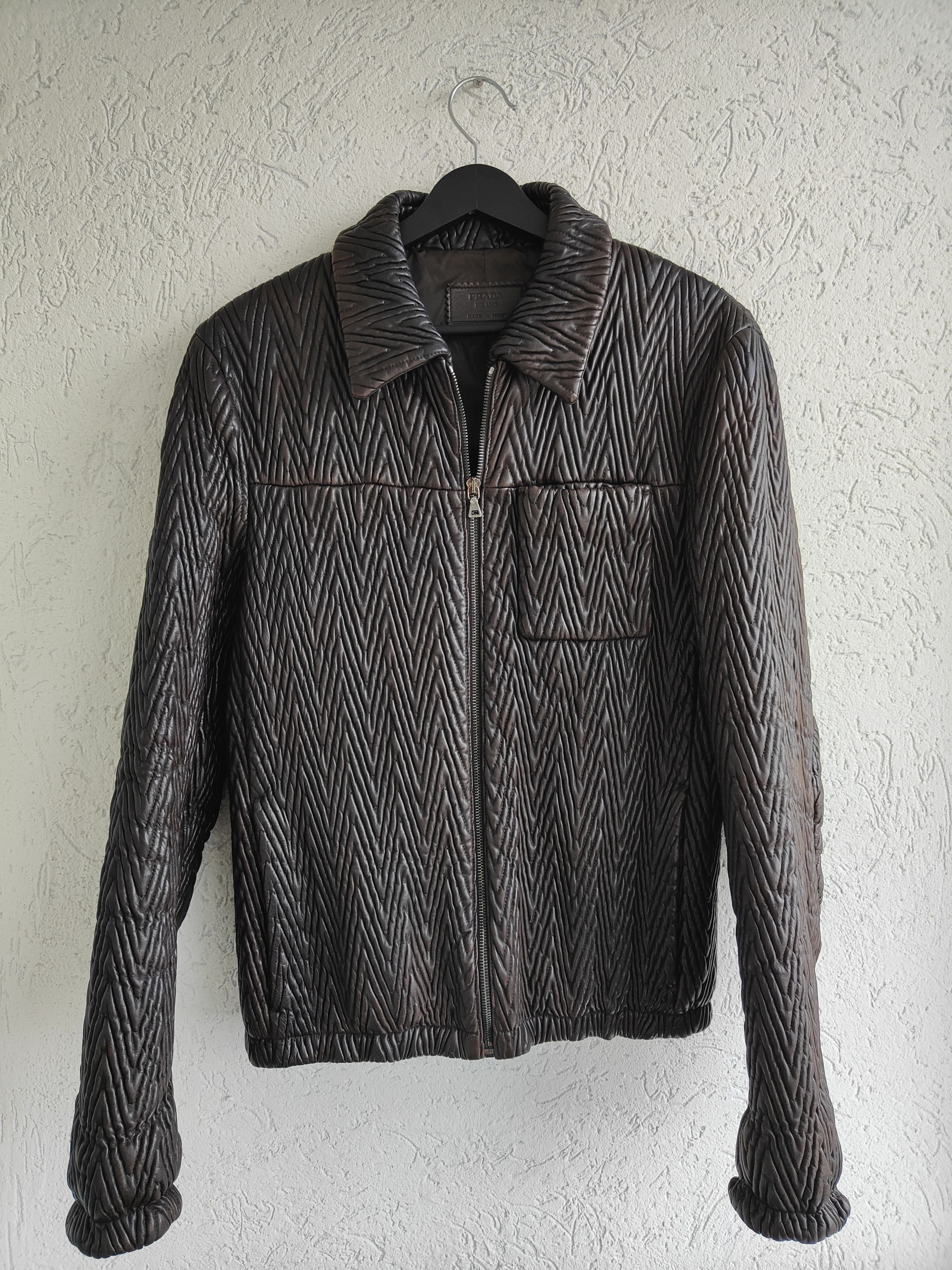 Prada Prada Quilted Leather Boxy Insulated Jacket Runway 2006 Size US M / EU 48-50 / 2 - 7 Thumbnail