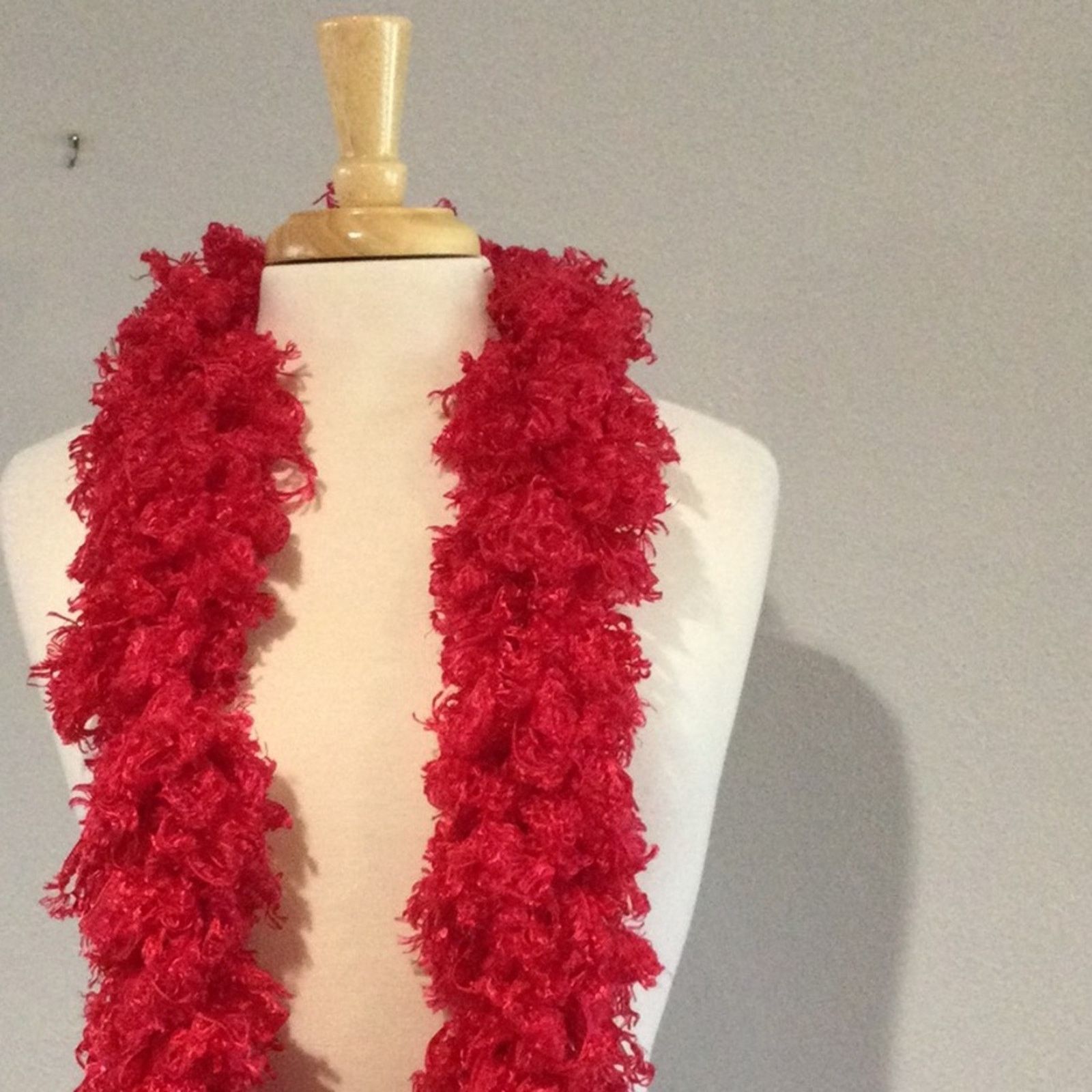 Other Hot Pink Fuzzy Cozy Scarf 100% Polyester 62" by 4" Size ONE SIZE - 2 Thumbnail