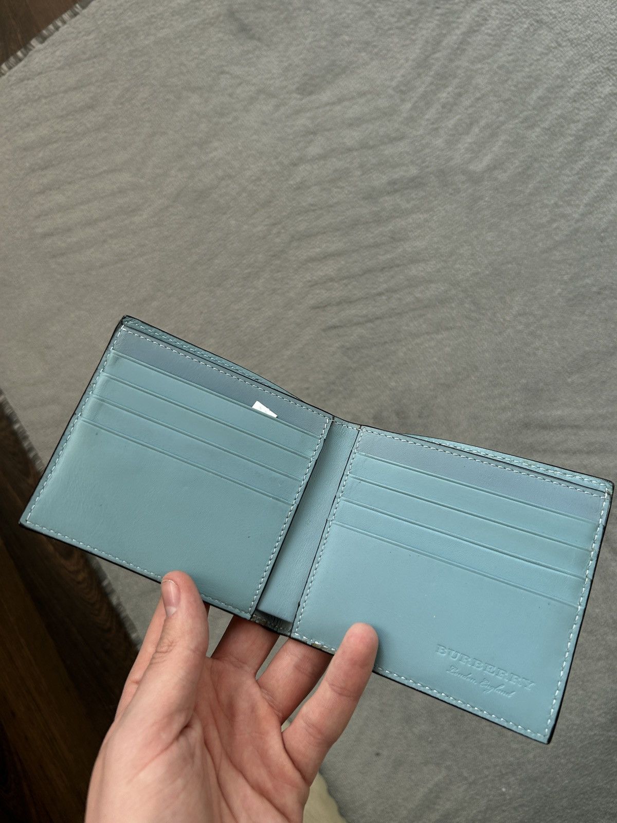 Burberry Burberry Grained Leather Bi-Fold Wallet NEW 700$ Size ONE SIZE - 7 Thumbnail