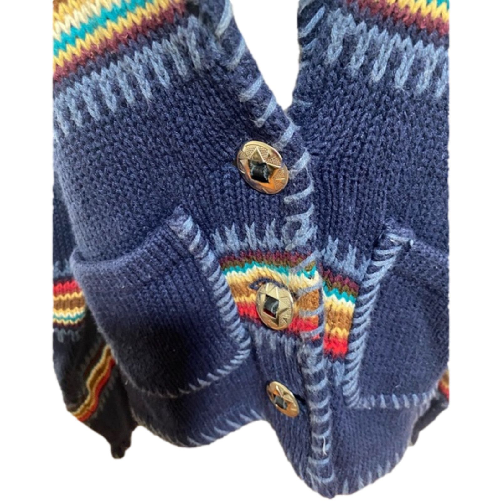 Vintage VTG CAPEZIO RAINBOW HORSE SWEATER equestrian western rodeo Size L / US 10 / IT 46 - 6 Thumbnail