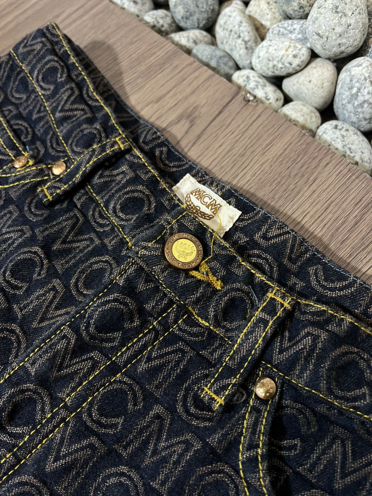MCM MCM Legere Vintage Monogram Denim Size US 26 / EU 42 - 9 Thumbnail
