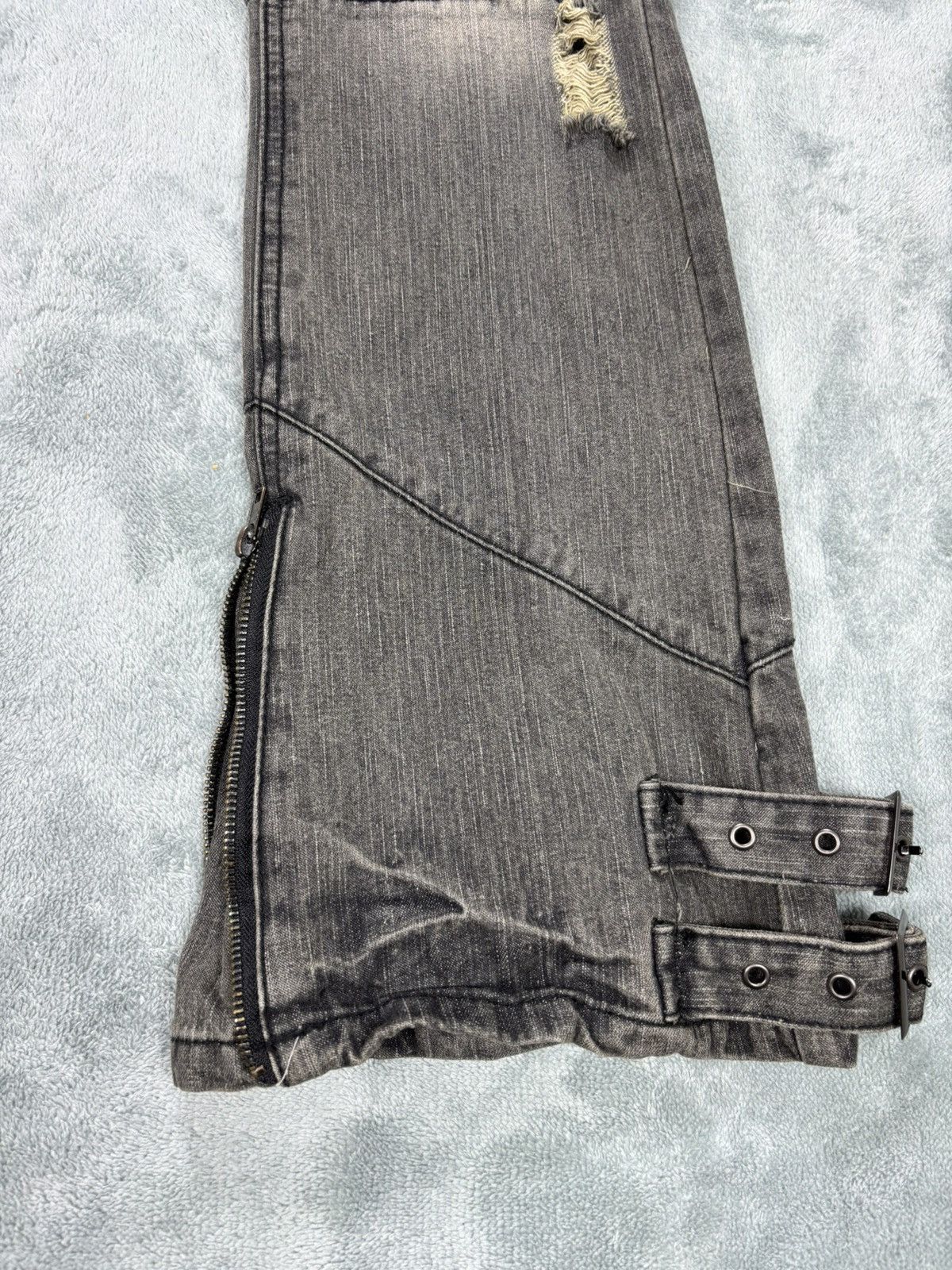 14th Addiction Black Baccara Flared Bondage Pants. S0258 Size US 29 - 3 Thumbnail