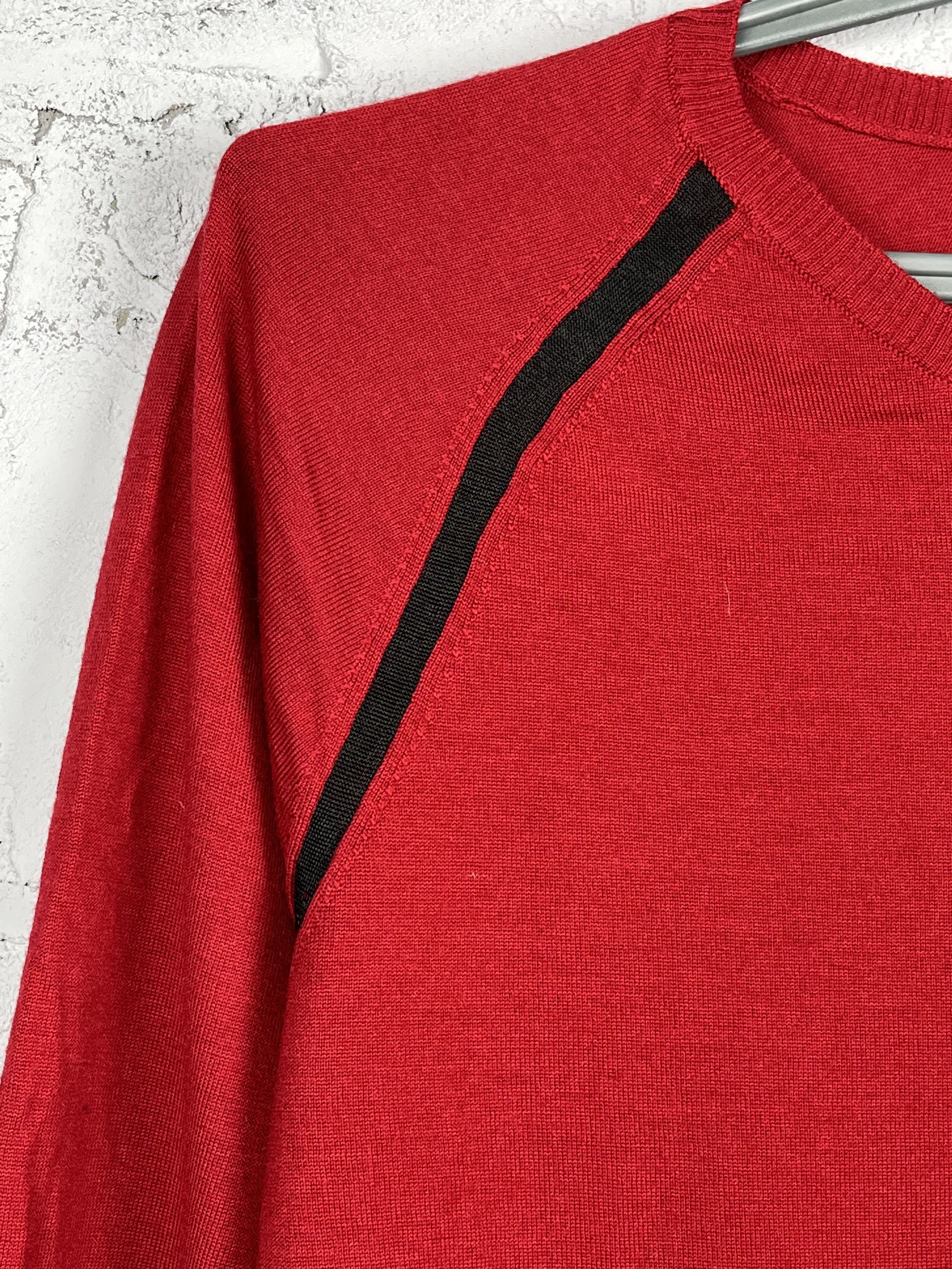 Designer × The Kooples × Vintage The Kooples Vintage Red Merino Wool Sweater Size US L / EU 52-54 / 3 - 4 Thumbnail