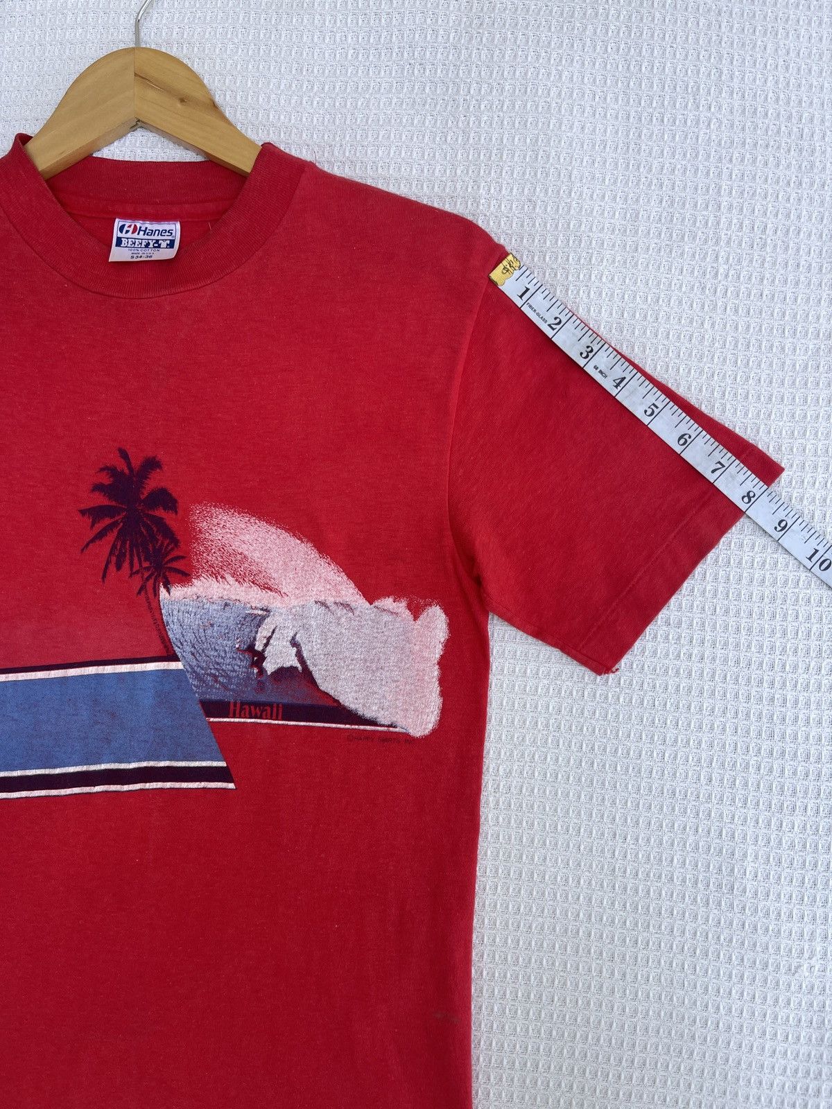 Vintage LastDrop🔥Rare🔥Vintage 80s Hawaii Hanes Single Stitch T-Shirt Size US S / EU 44-46 / 1 - 13 Thumbnail