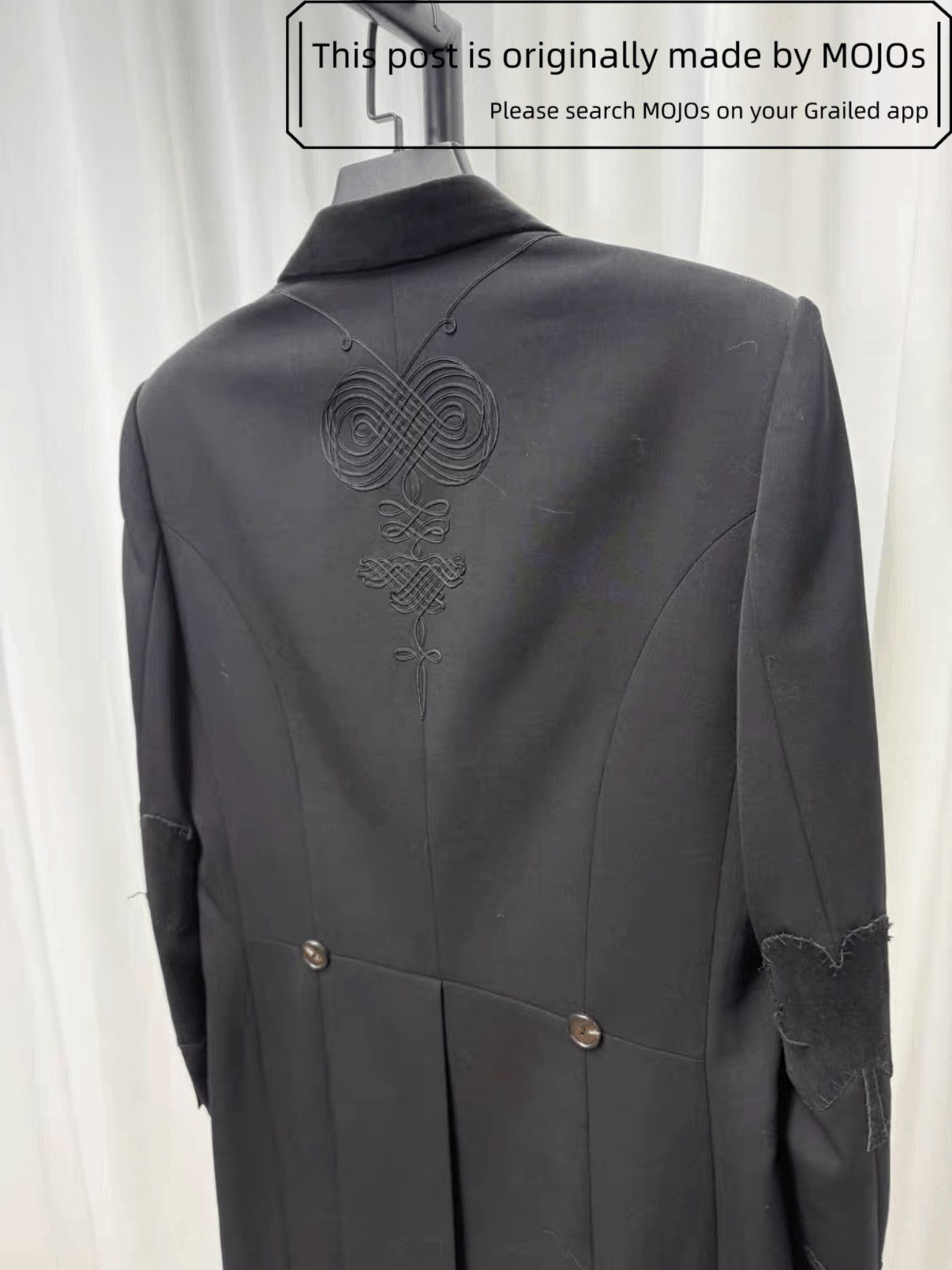 Number (N)ine Sz 4 Number Nine 06AW Noir Velvet Stitch Coat mojos061626 Size US XL / EU 56 / 4 - 7 Thumbnail