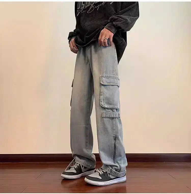 Japanese Brand Retro High Street Straight Zipper Jeans Size US 32 / EU 48 - 6 Thumbnail