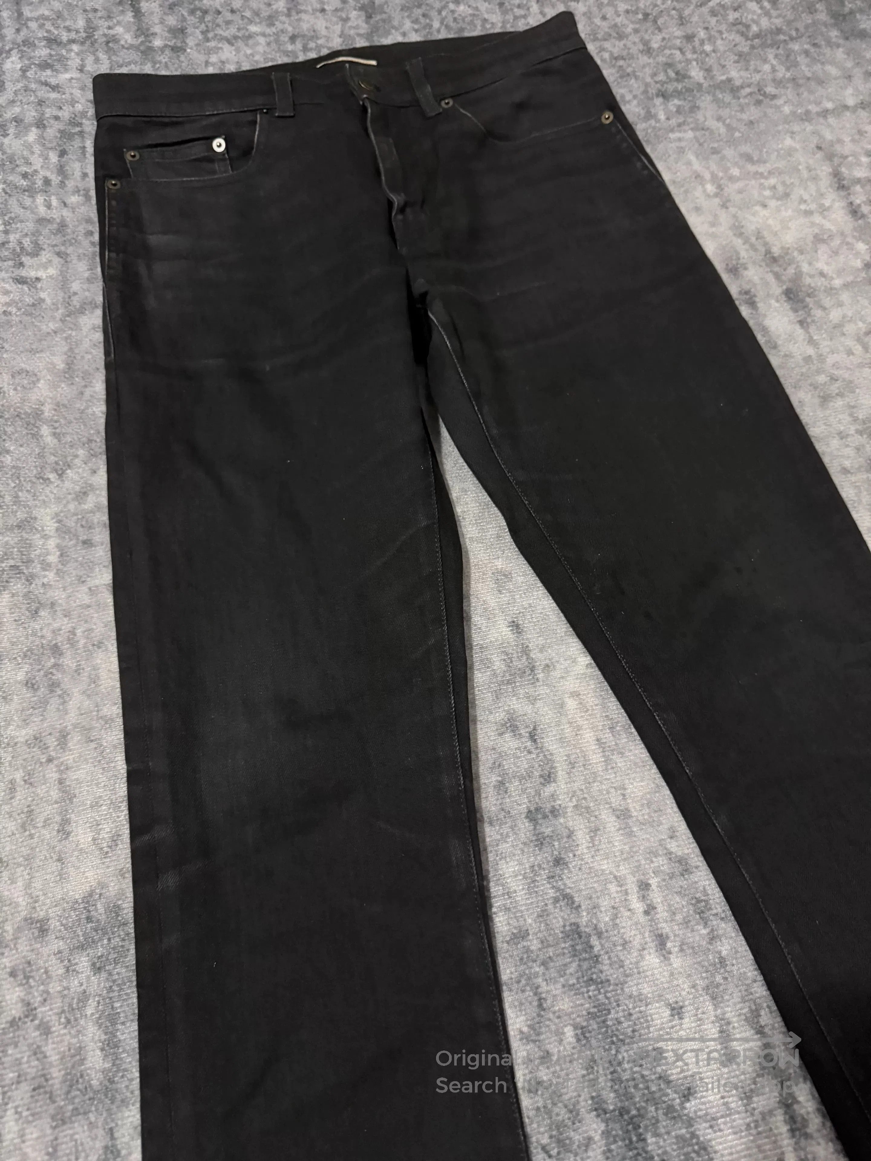 Saint Laurent Paris Saint Laurent Black Distressed Jeans. Size US 30 / EU 46 - 3 Thumbnail