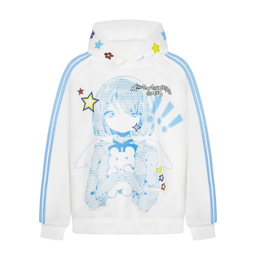 Vintage Hip-hop trendy men's loose casual anime print hoodie Size US M / EU 48-50 / 2 - 1 Thumbnail