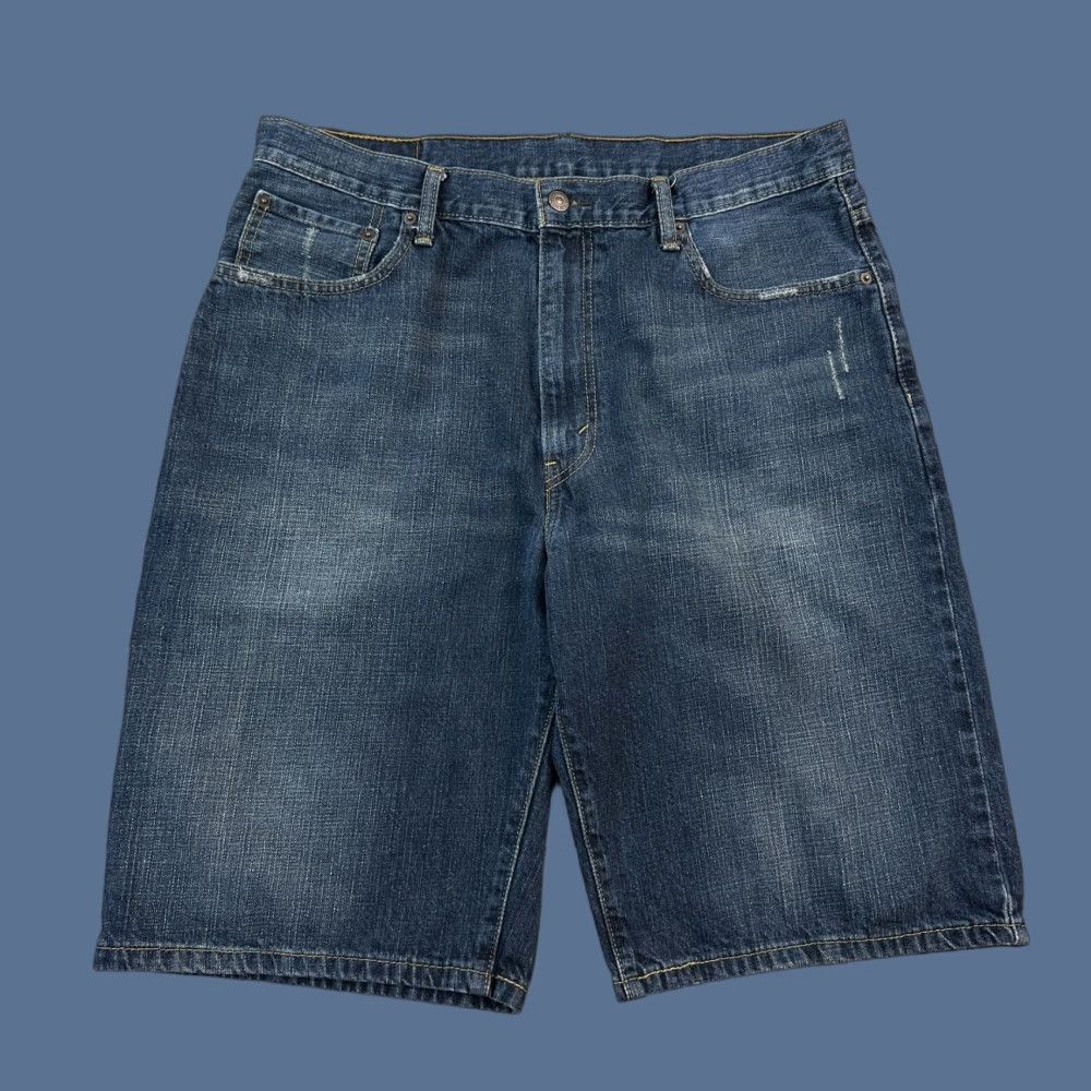 Levi's VINTAGE Levi's 569 Shorts Mens 36 Blue Dark Wash Denim Loose Straight Skate Jorts Size US 36 / EU 52 - 1 Thumbnail
