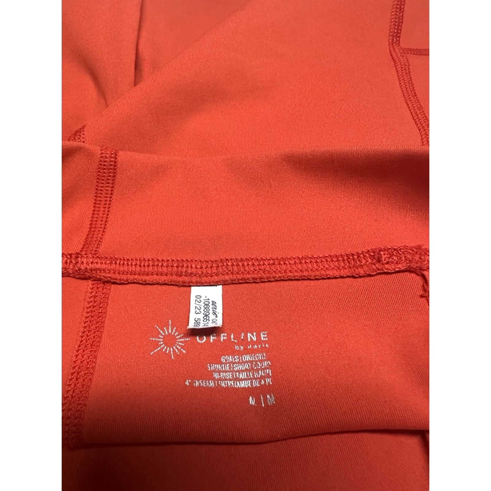 Vintage Offline Aerie Women Shorts M Stretch Compression Side Pockets Red Size 32" / US 10 / IT 46 - 7 Thumbnail