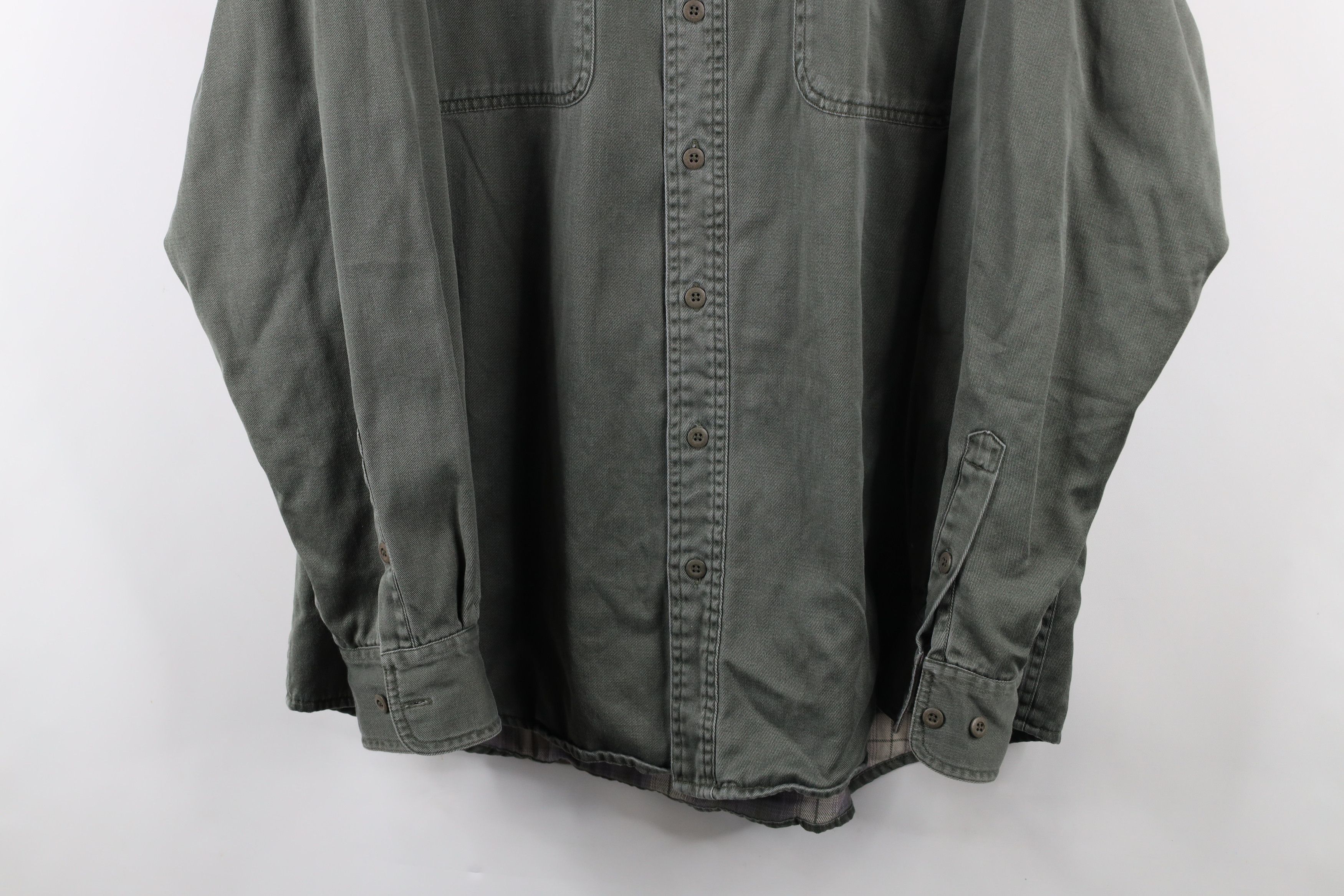 Cabelas × Vintage Vintage Cabelas Flannel Lined Button Shirt Jacket Jac Shirt Size US L / EU 52-54 / 3 - 3 Thumbnail