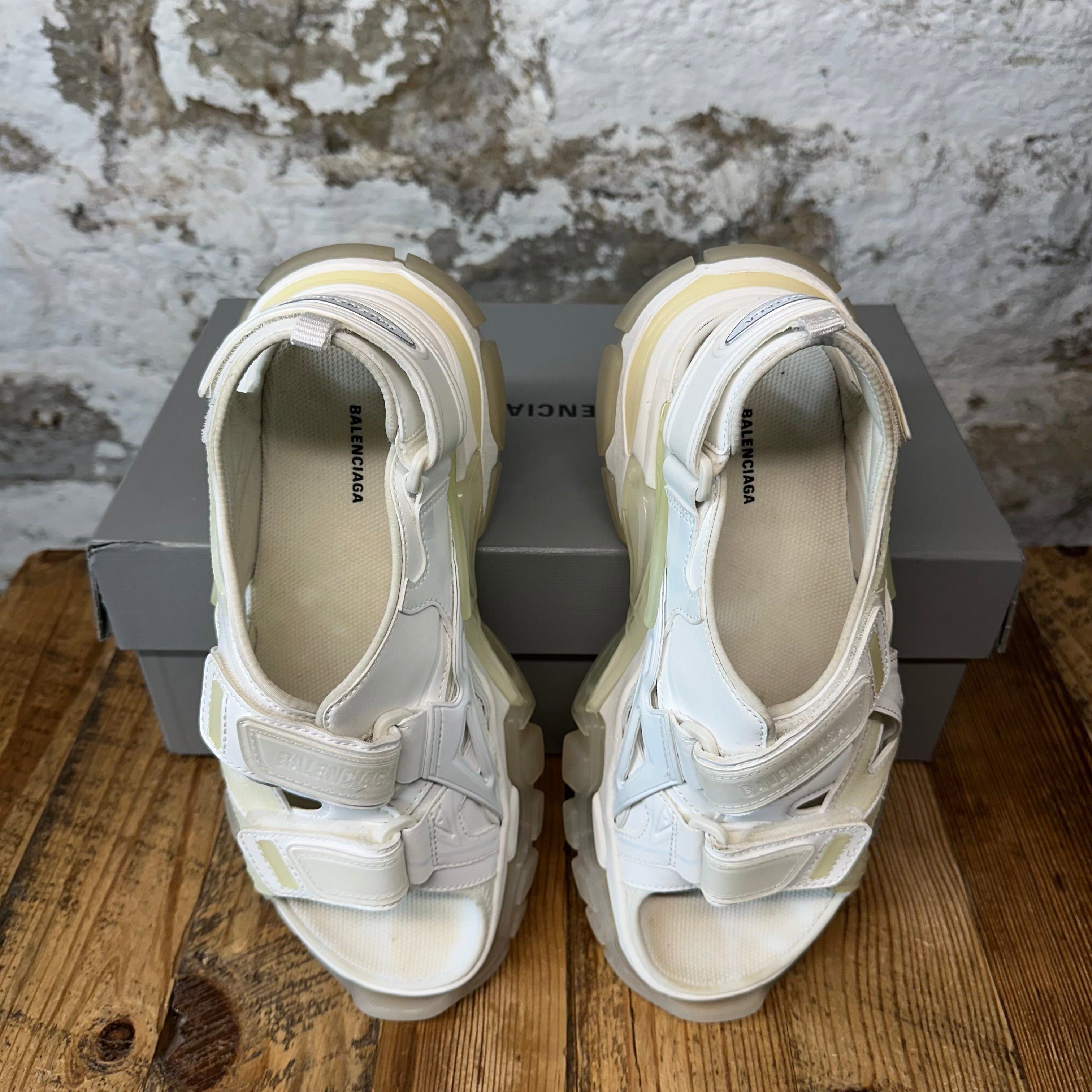 Balenciaga Balenciaga Track Strap White Clear Sandal Sz 6.5 (39) Size US 6.5 / EU 39-40 - 4 Thumbnail