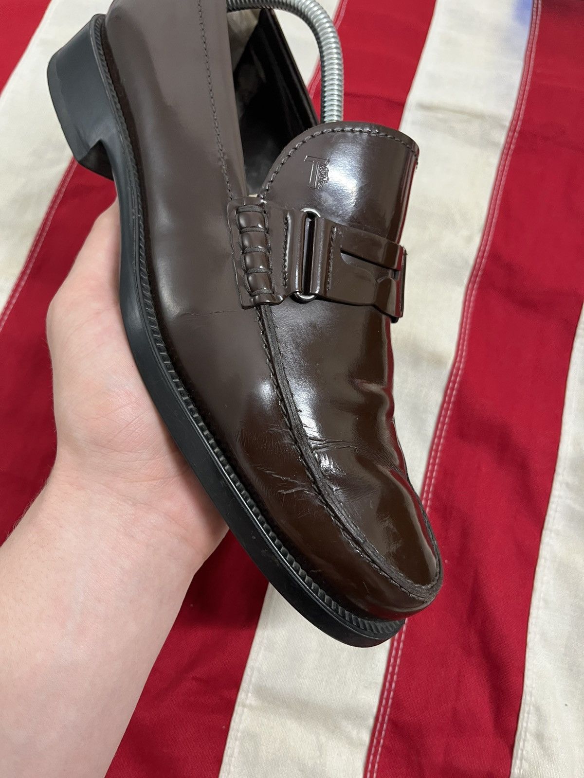 Tod's TOD'S Brown Patent Leather Loafers EU 39 Size US 8 / EU 41 - 12 Thumbnail