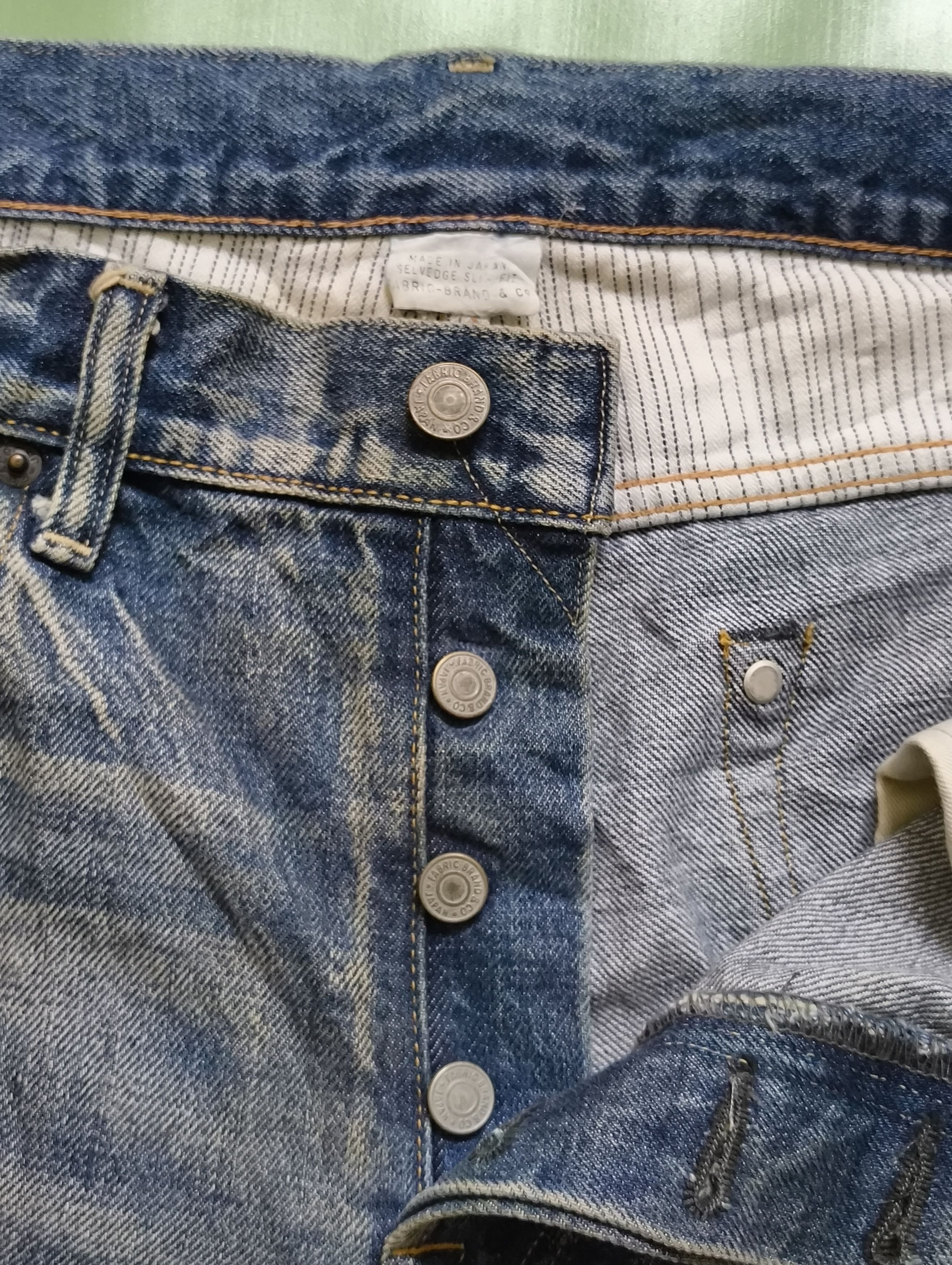 Fabric Brand & Co. FABRIC BRAND SELVEDGE DENIM DISTRESSED Size US 34 / EU 50 - 6 Thumbnail
