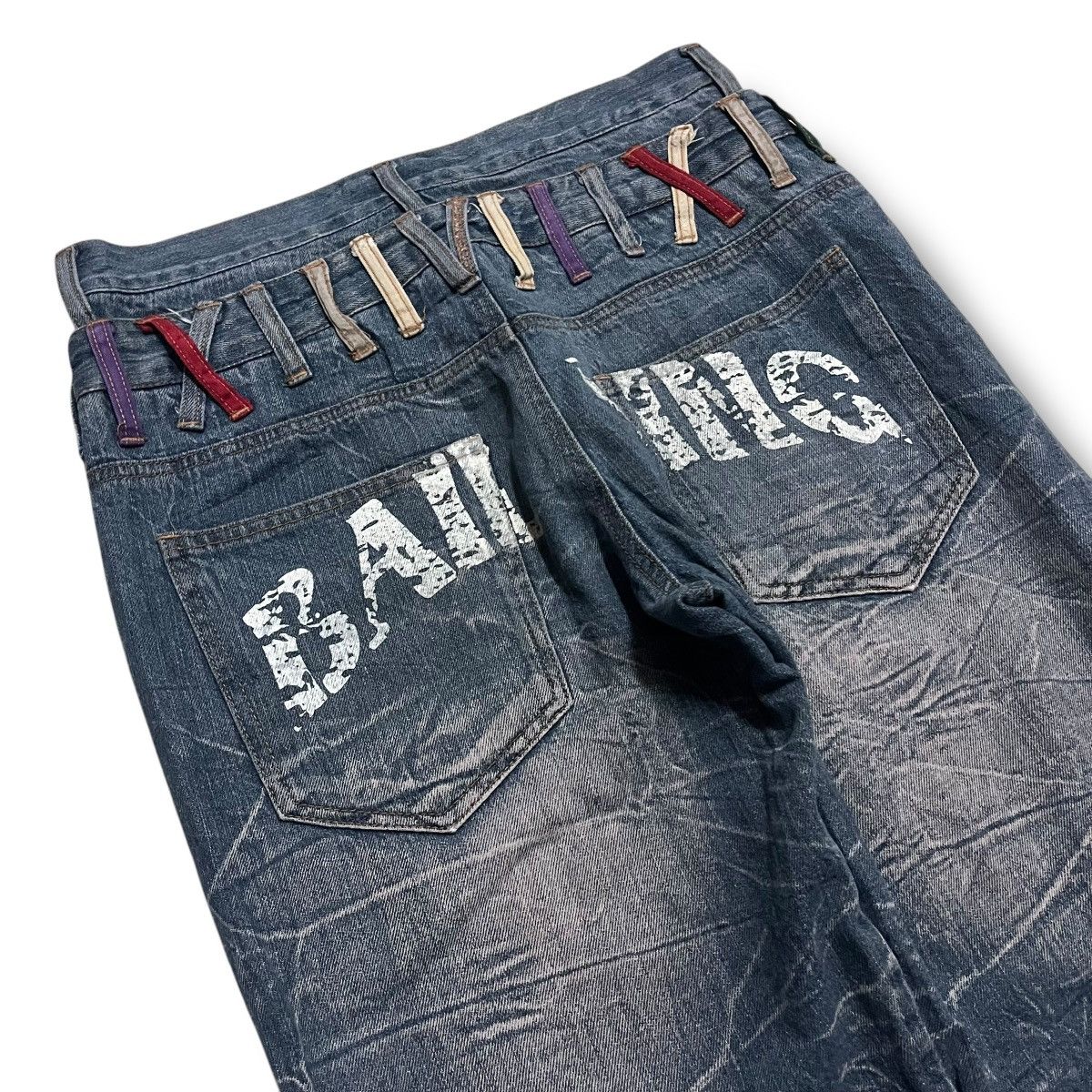 If Six Was Nine VINTAGE NYLAUS DOUBLE WAIST STONE WASH DENIM PANT Size US 32 / EU 48 - 13 Thumbnail