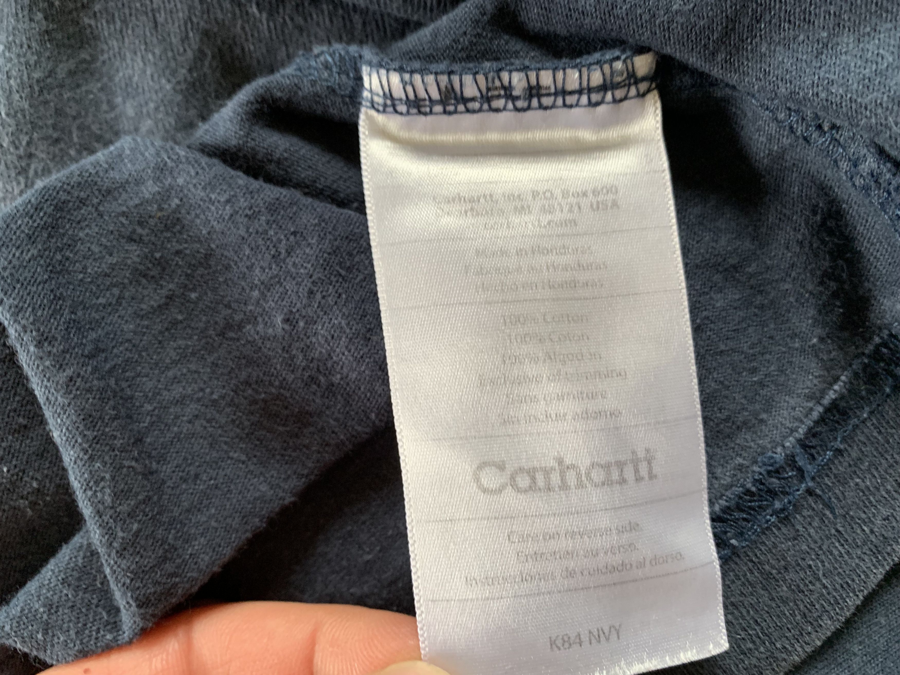 Carhartt × Vintage Vintage Carhartt Navy Pocket T-Shirt Size US L / EU 52-54 / 3 - 7 Thumbnail