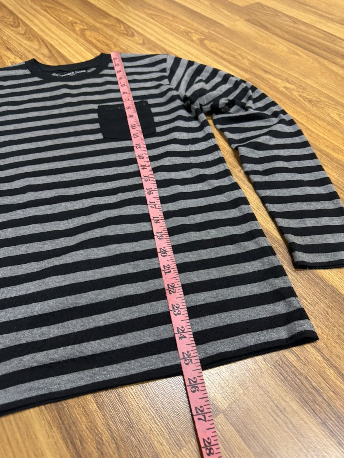 Number (N)ine NUMBER NINE N(N) STRIPED KURT COBAIN SINGLE POCKET SHIRT Size US S / EU 44-46 / 1 - 3 Thumbnail
