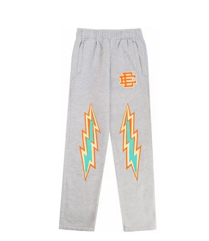 Eric Emanuel Eric Emanuel EE grey orange lightning bolt sweatpants large Size US 32 / EU 48 - 1 Thumbnail