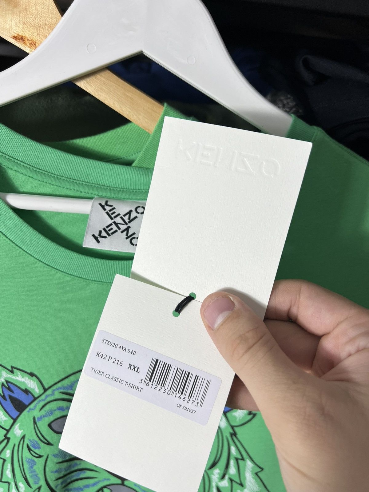 Kenzo 💚 NWT Kenzo Paris Tiger Classic T-Shirt Green Size XXL Size US XXL / EU 58 / 5 - 6 Thumbnail