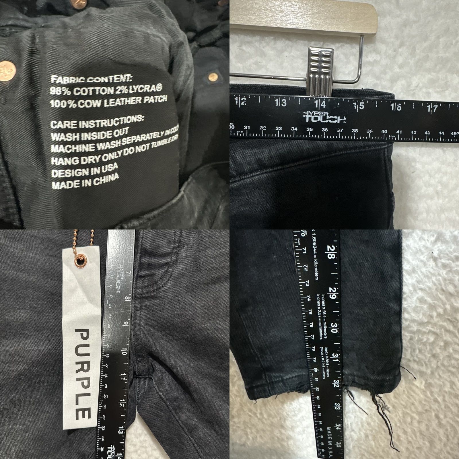 J Brand Purple Brand Denim Jeans Sz 30 Dropped Fit Mid Rise Black Ripped Slim Leg P002 Men Regular 30 Charcoal Black 32 Inseam Jeans Grunge 501 Series Size US 30 / EU 46 - 9 Thumbnail