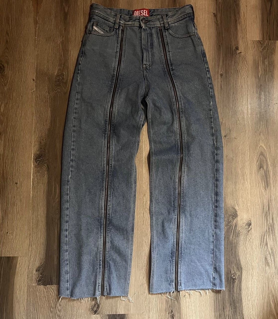 Diesel × Japanese Brand × Vintage Diesel Red Tag by Shayne Oliver Double Jeans Size US 26 / EU 42 - 1 Thumbnail