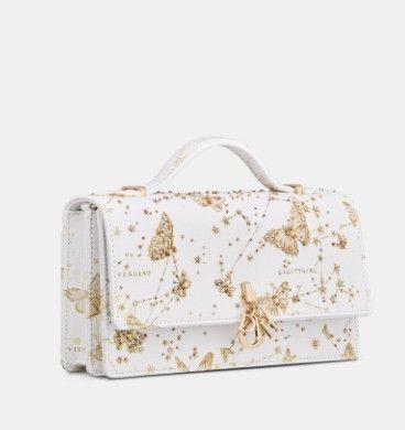 Dior o1w1db10924 Size: OS / Calfskin Mini Bag in White & Gold Size ONE SIZE - 1 Thumbnail