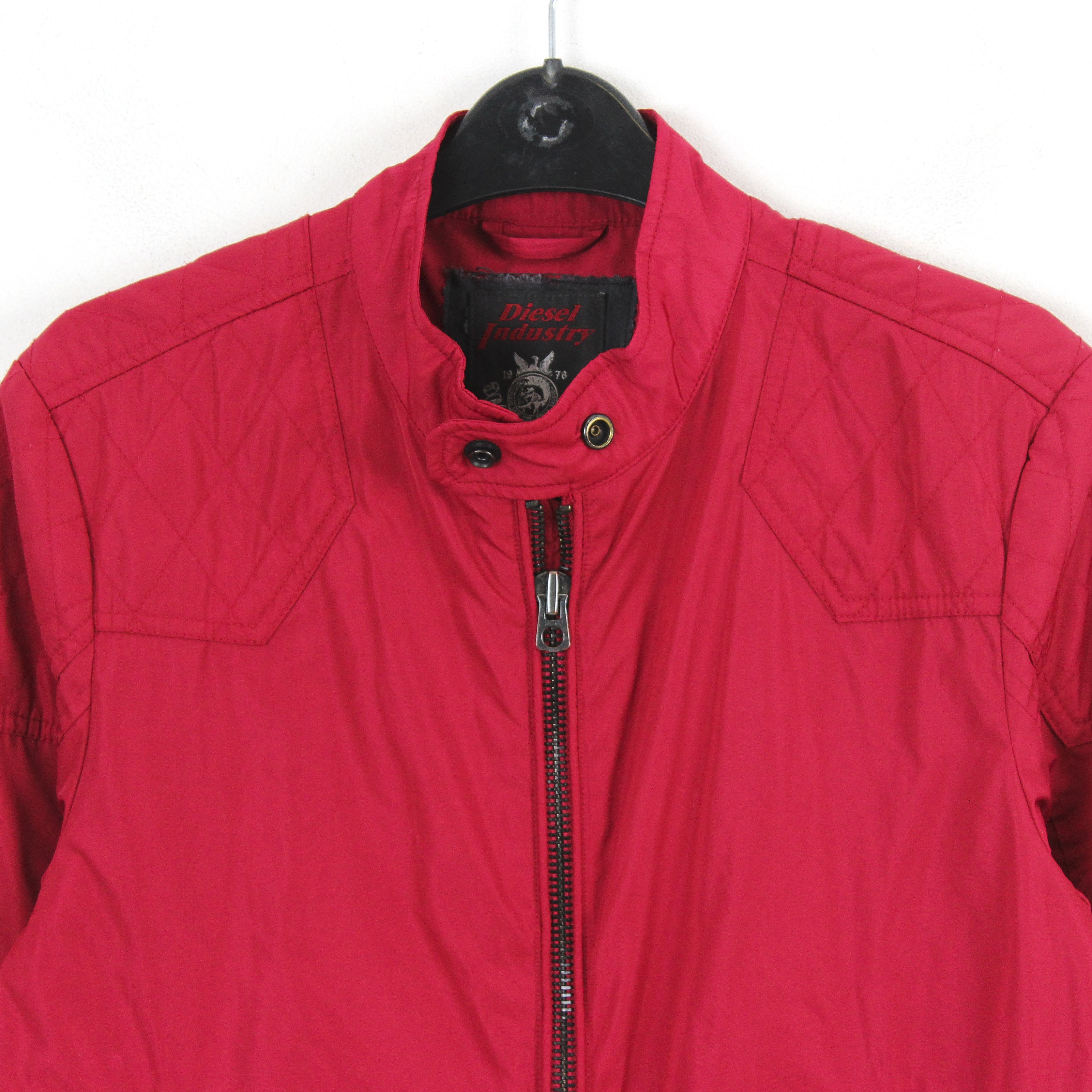 Diesel Teflon Womens S Rain Jacket Coat Windbreaker Red Outerwear Size S / US 4 / IT 40 - 2 Thumbnail