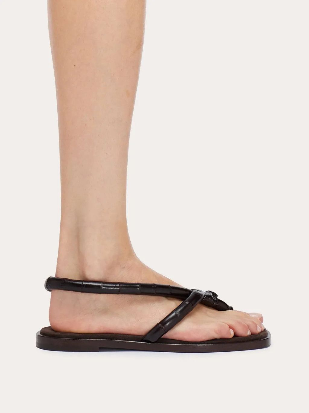 Salvatore Ferragamo o1s1rm0924 Flat Sandals in Black/Brown Size US 6.5 / IT 36.5 - 5 Thumbnail