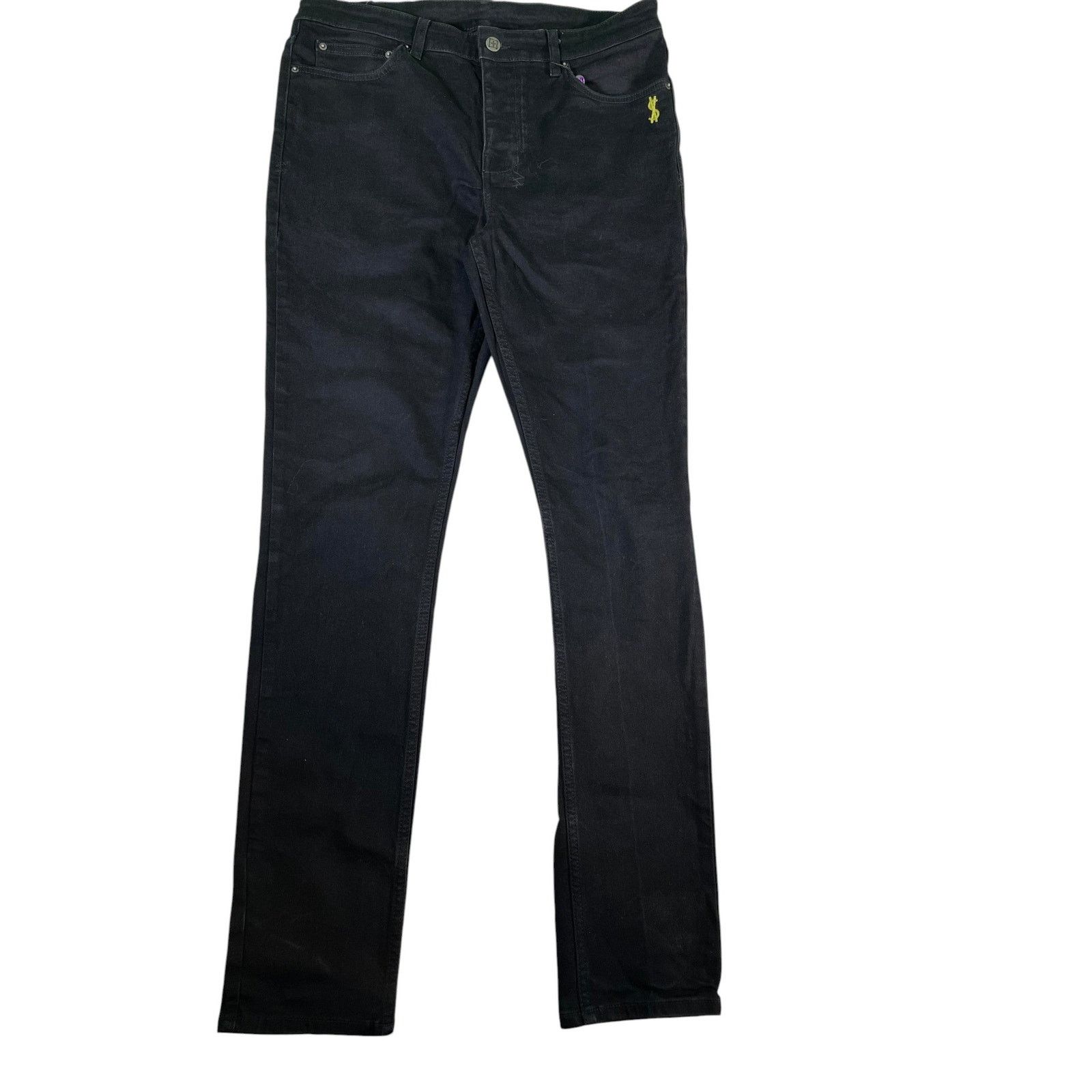 Ksubi Ksubi Yellow Plain Black Jeans Size US 33 - 1 Thumbnail