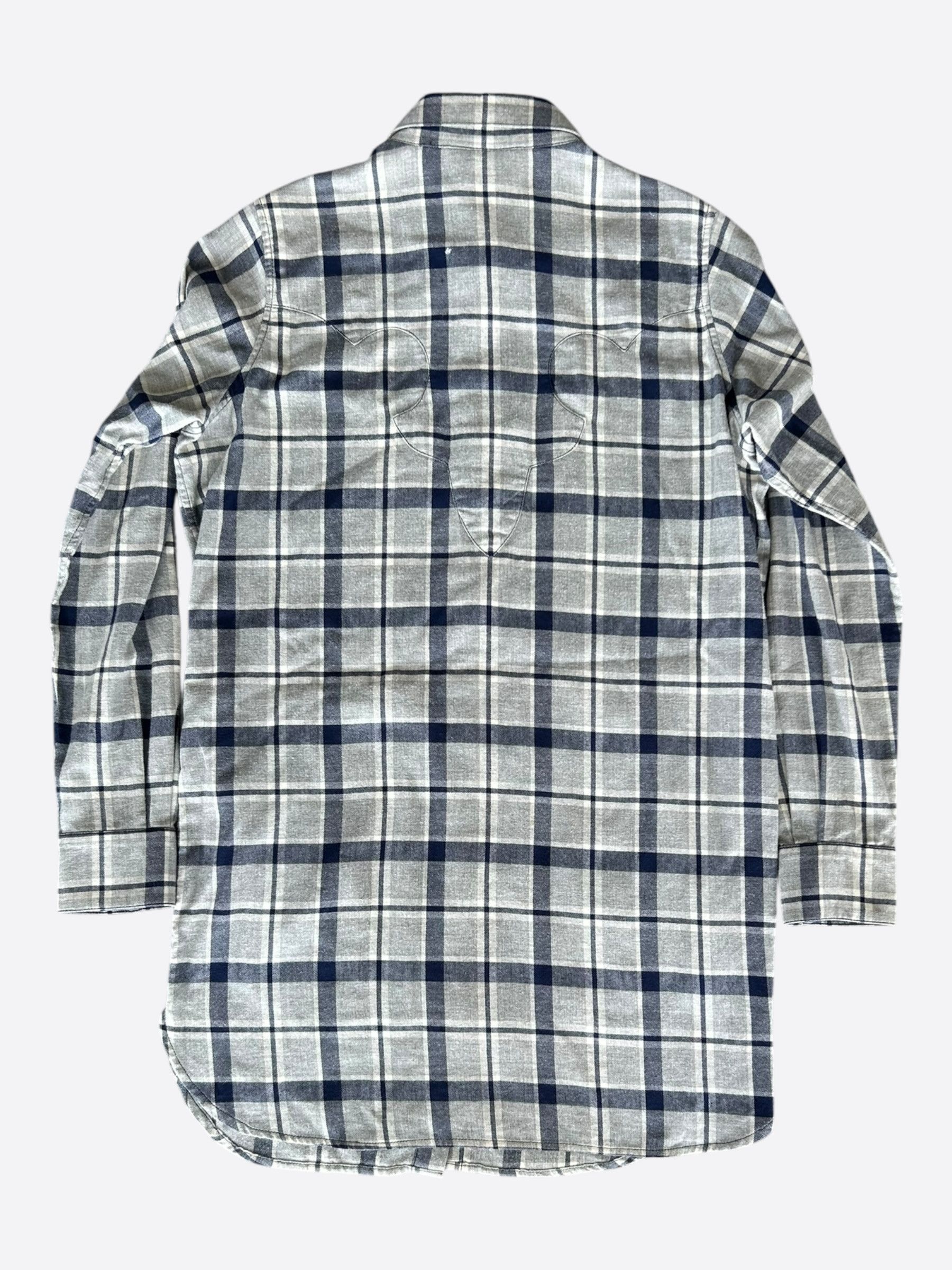 Chrome Hearts Chrome Hearts Grey & Blue Cross Patch Elongated Flannel Size US M / EU 48-50 / 2 - 2 Thumbnail