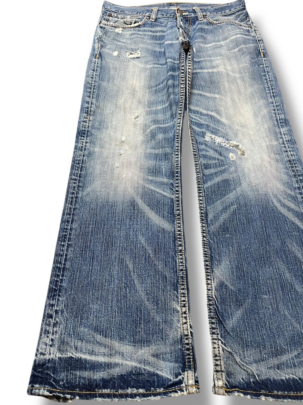 Ruehl No. 925 Vintage Ruehl No.925 Low Rise Bootcut Ripped Denim Size US 34 / EU 50 - 3 Thumbnail
