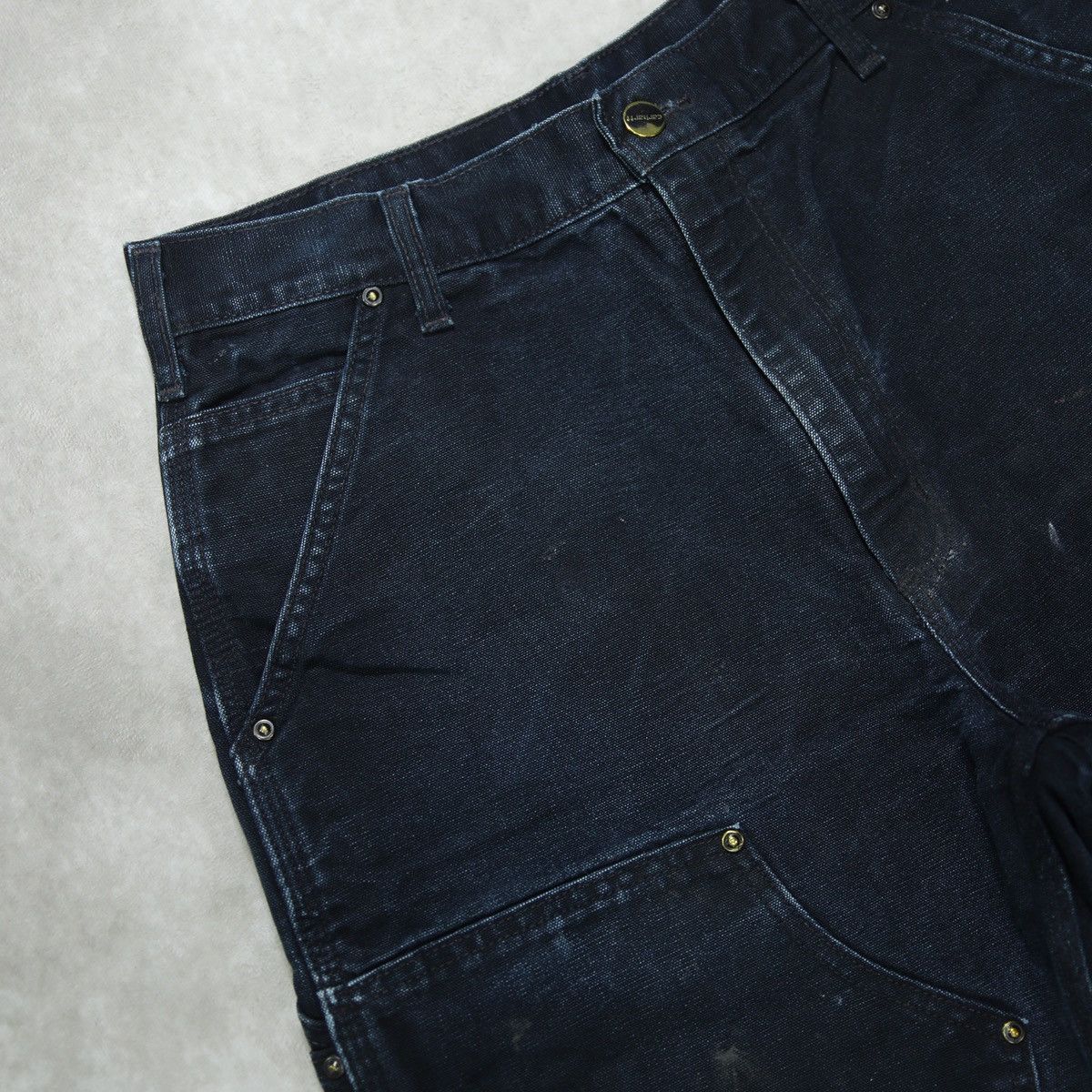 Carhartt RARE Carhartt x Chrysler IFD Faded Black Double Knee Pant Size US 30 / EU 46 - 14 Thumbnail
