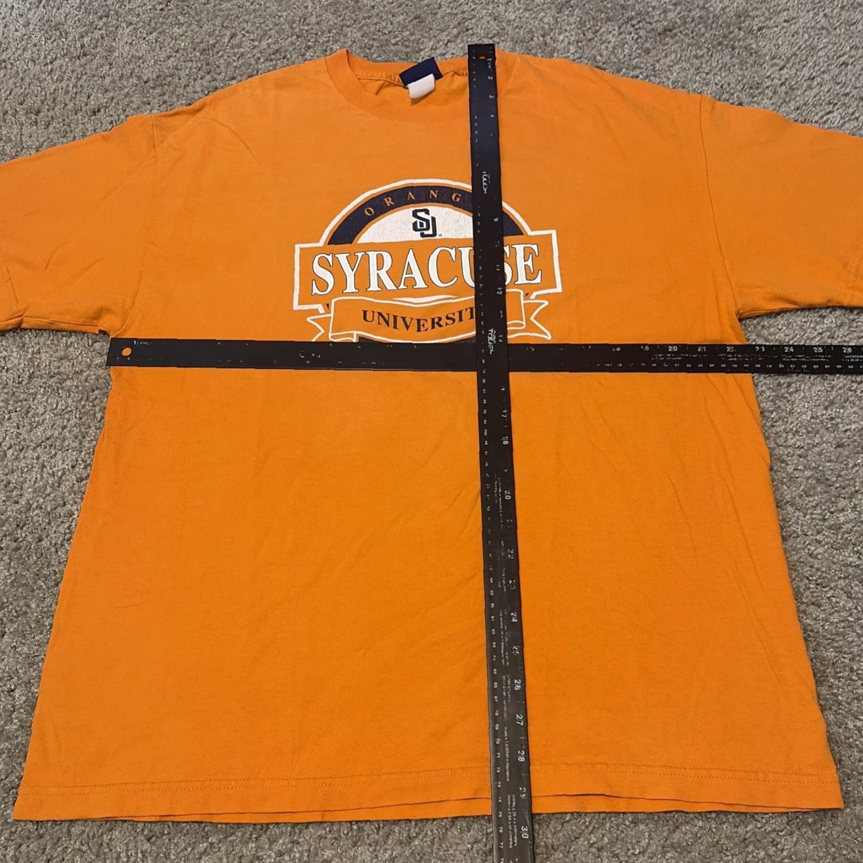 NCAA VINTAGE Syracuse Orangemen Orange NCAA T-Shirt XL Men Shirt Orange University XL Mens Size US XL / EU 56 / 4 - 4 Thumbnail