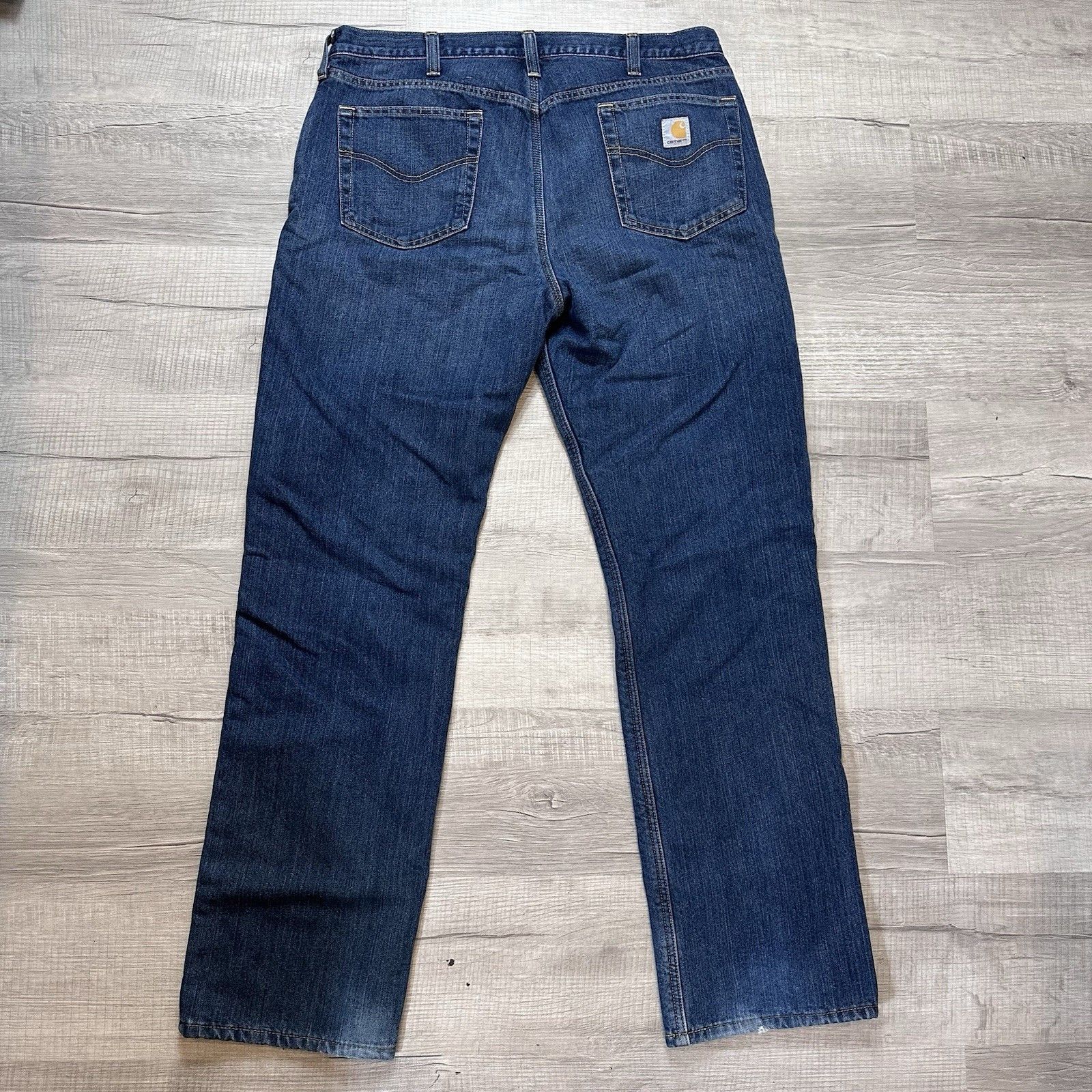 Carhartt Carhartt Relaxed Fit Holter Fleece Lined Jeans 38x34 Dark Size US 38 / EU 54 - 6 Thumbnail