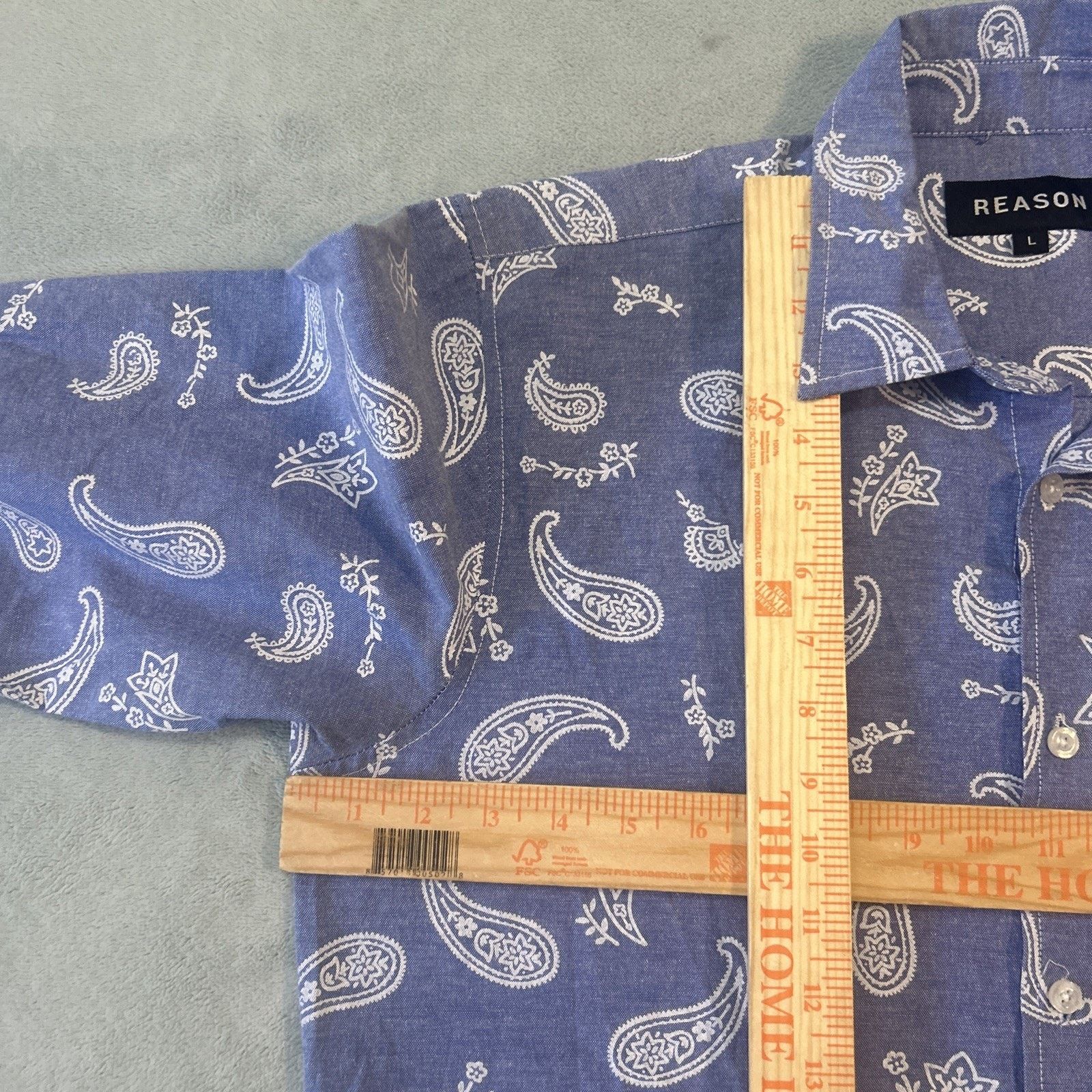 Wrangler Brush popper Paisley Button Up Shirt Mens Large Long Sleeve Size US L / EU 52-54 / 3 - 5 Thumbnail